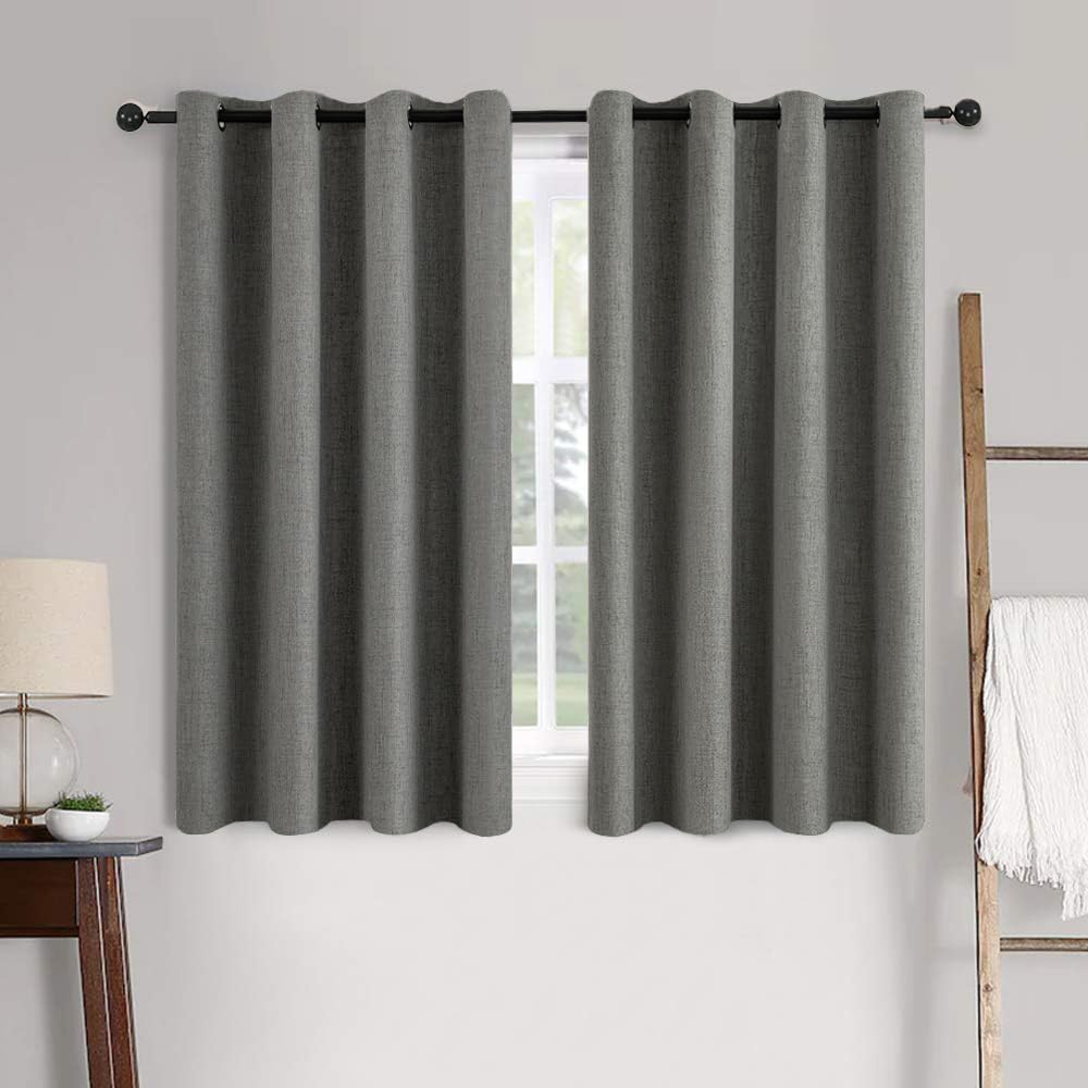 MIULEE Linen-Textured Thermal Insulated Blackout Curtains