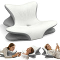 Cervical Neck Pillow for Pain Relief, Ergonomic Reading Pillow for Bed, Contour Wedge Pillow Back Support Pillow, Orthopedic Memory Foam Pillows for Sleeping, Couch Floor Use Lying Reading