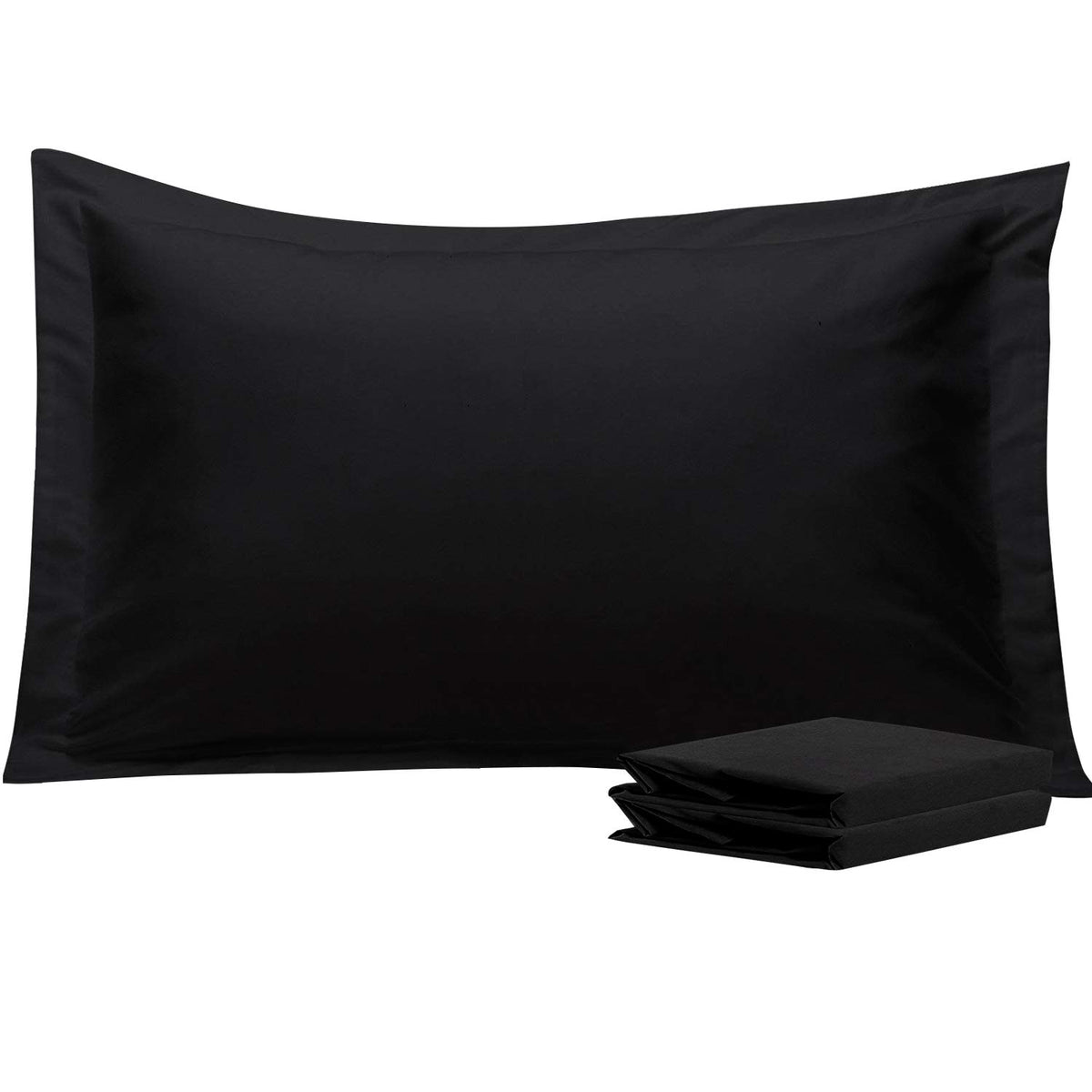 NTBAY Brushed Microfiber Pillow Shams, Soft and Cozy, Wrinkle, Fade, Stain Resistant 2 Pack Pillow Cases