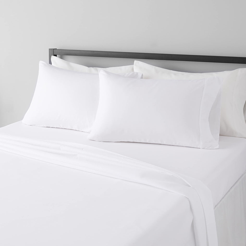 Amazon Basics Lightweight Super Soft Easy Care Microfiber 4-Piece Bed Sheet Set with 14-Inch Deep Pocket