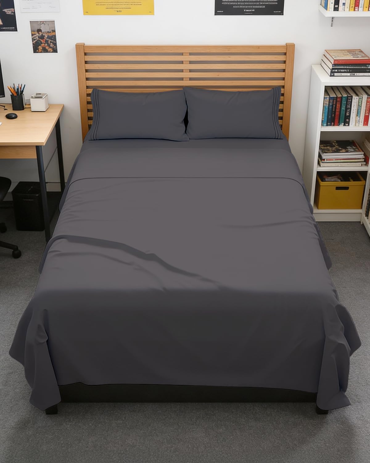 CGK Unlimited 4 Piece Sheet Set - Ultra-Soft, Breathable & Cooling Bed Sheets Set - Hotel Luxury Bedding for Women & Men with Deep Pockets - Wrinkle & Fade Free - Oeko-Tex