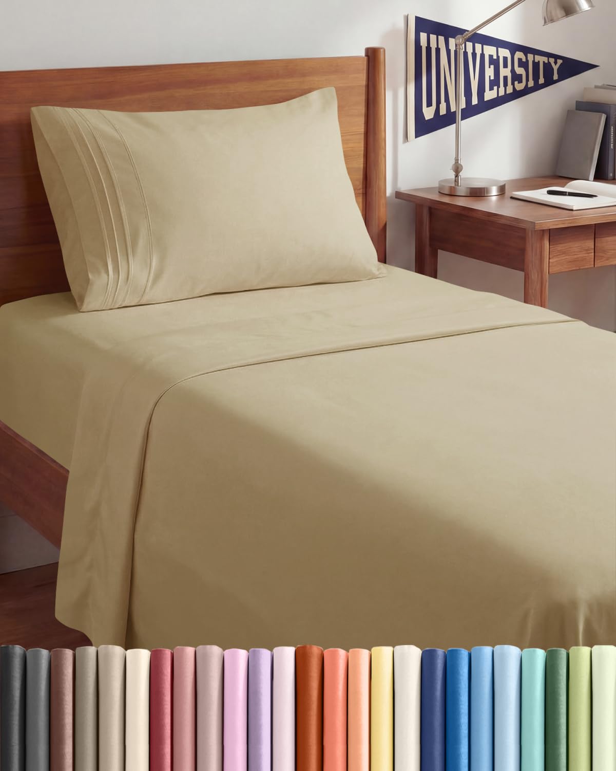 CGK Unlimited 4 Piece Sheet Set - Ultra-Soft, Breathable & Cooling Bed Sheets Set - Hotel Luxury Bedding for Women & Men with Deep Pockets - Wrinkle & Fade Free - Oeko-Tex