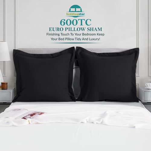 beddingstar Pillows Shams Set of 2-100% Egyptian Cotton 600 Thread Count