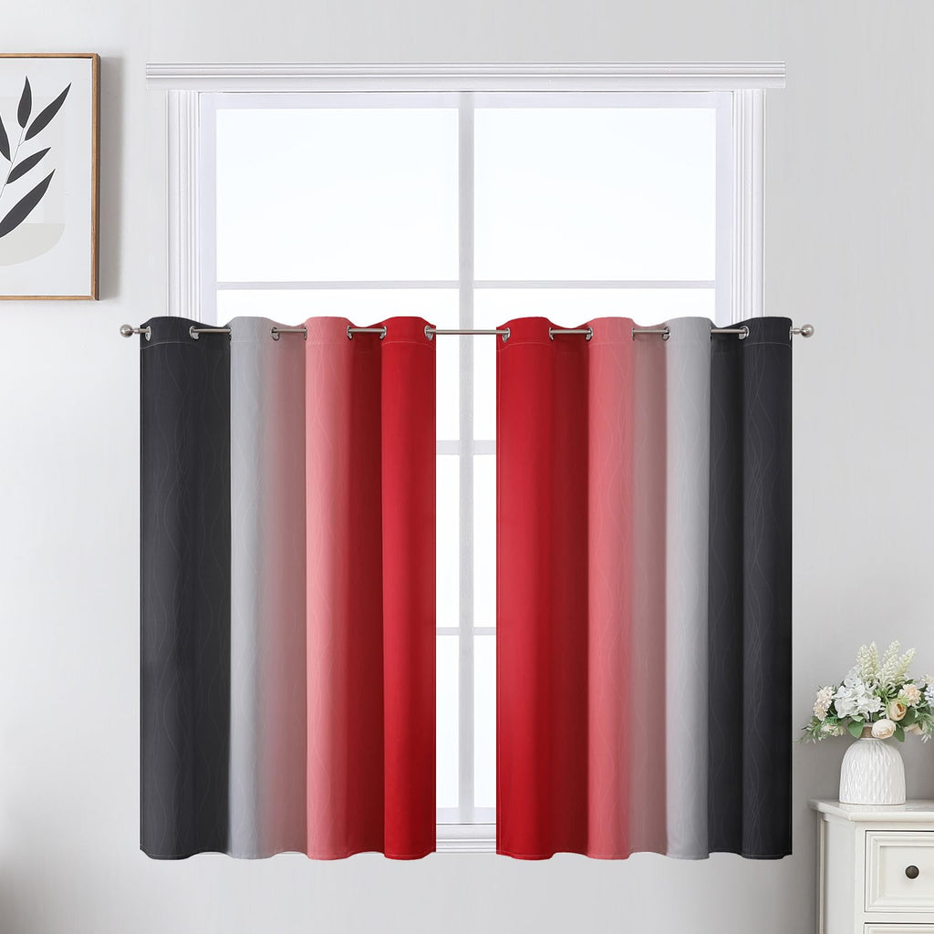 Estelar Textiler Ombre Blackout Curtains for Bedroom 2 Panels Set