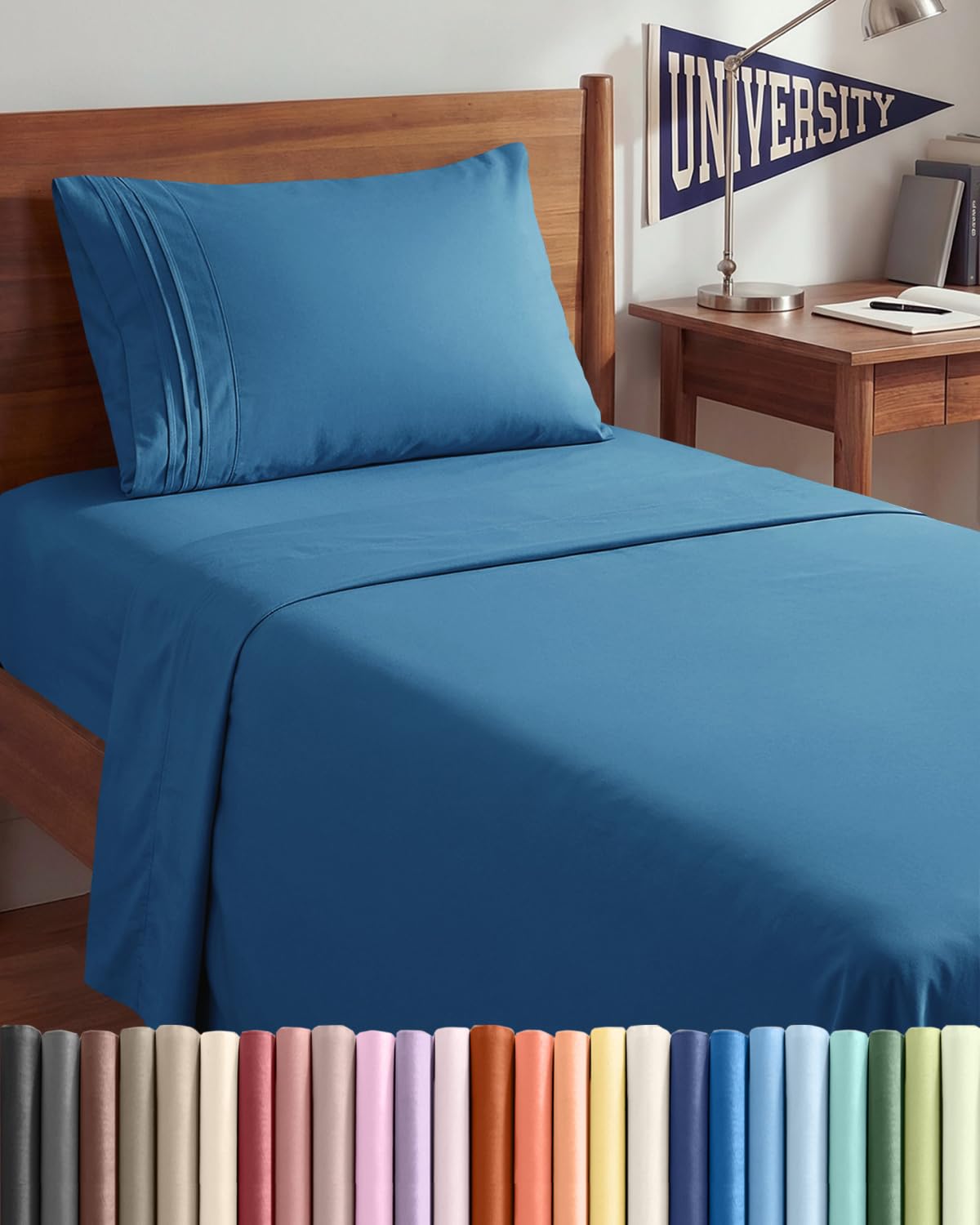 CGK Unlimited 4 Piece Sheet Set - Ultra-Soft, Breathable & Cooling Bed Sheets Set - Hotel Luxury Bedding for Women & Men with Deep Pockets - Wrinkle & Fade Free - Oeko-Tex