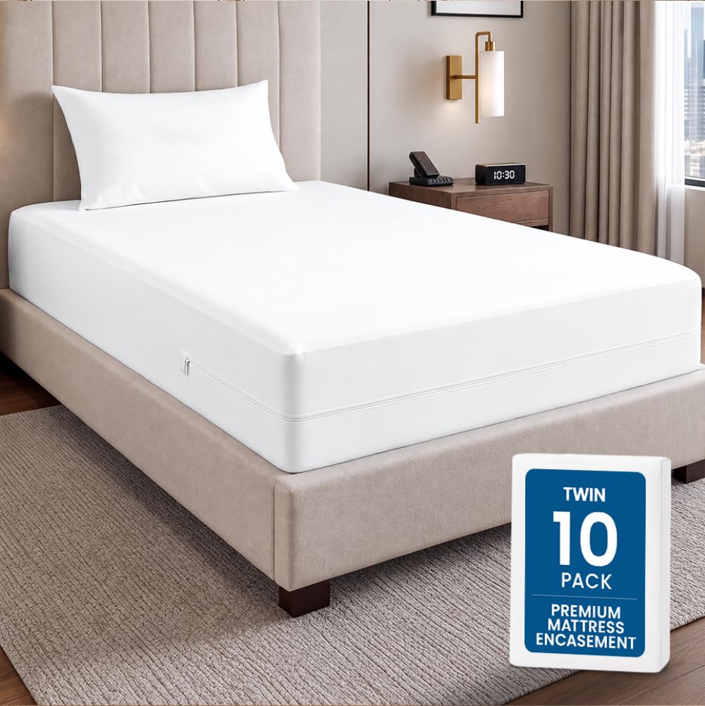 Utopia Bedding Premium Waterproof Bed Bug Mattress Cover, Zippered Mattress Protector, Dust Mite Proof 6-Sided Mattress Encasement for Bed