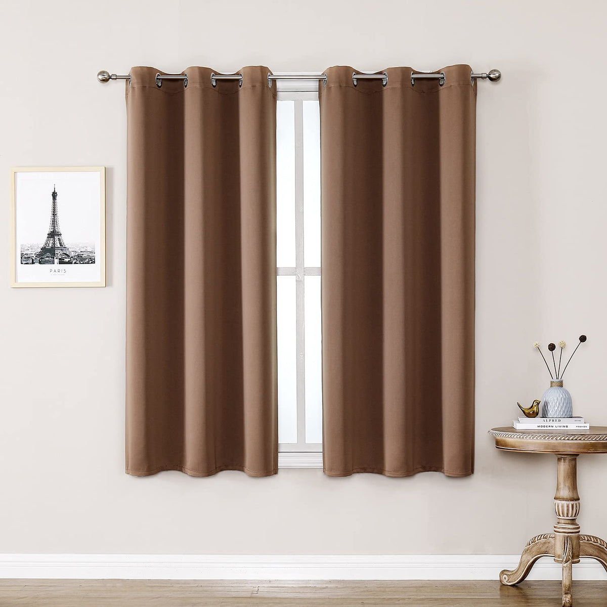 ChrisDowa 2-Panel Thermal Insulated Blackout Curtains