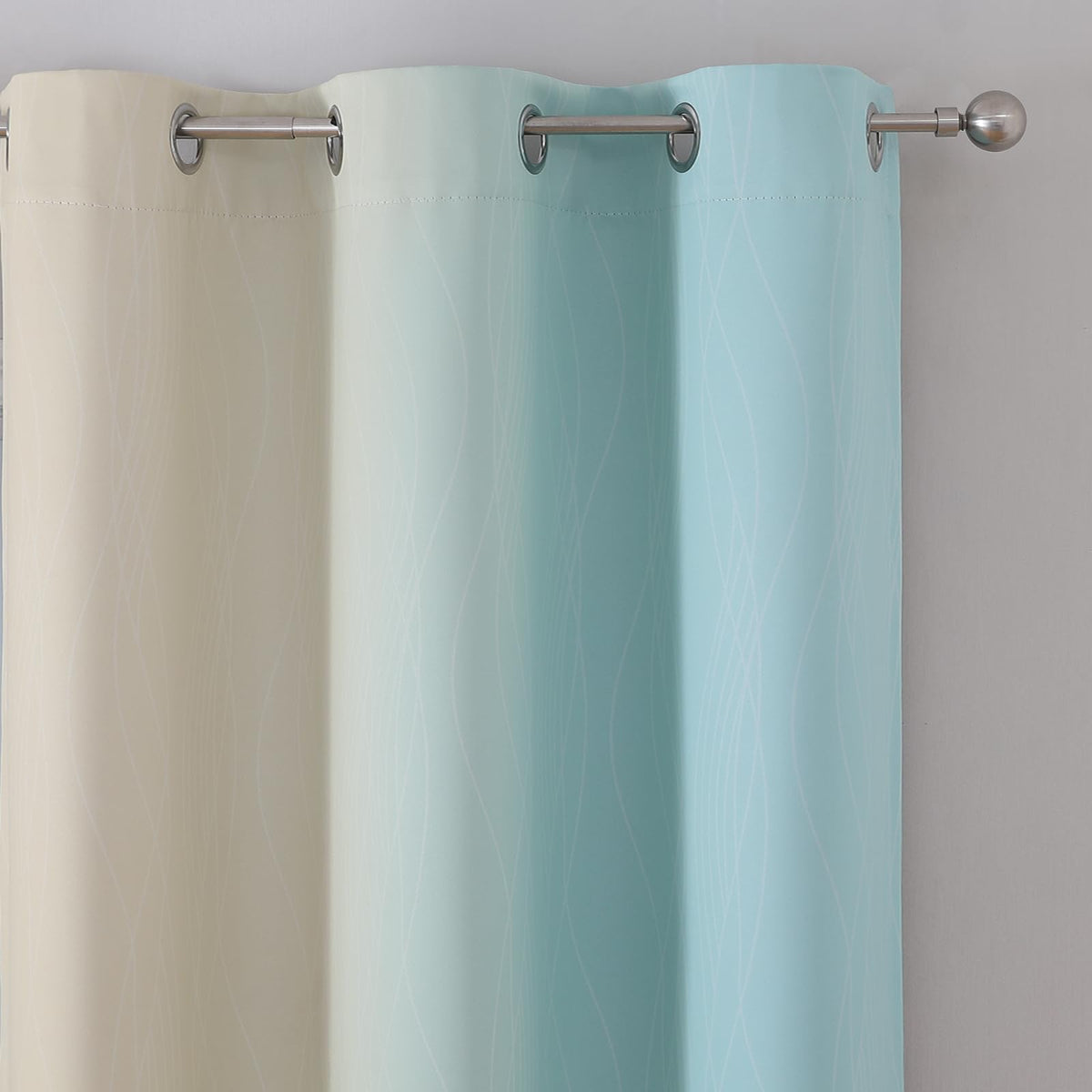 Estelar Textiler Ombre Blackout Curtains for Bedroom 2 Panels Set