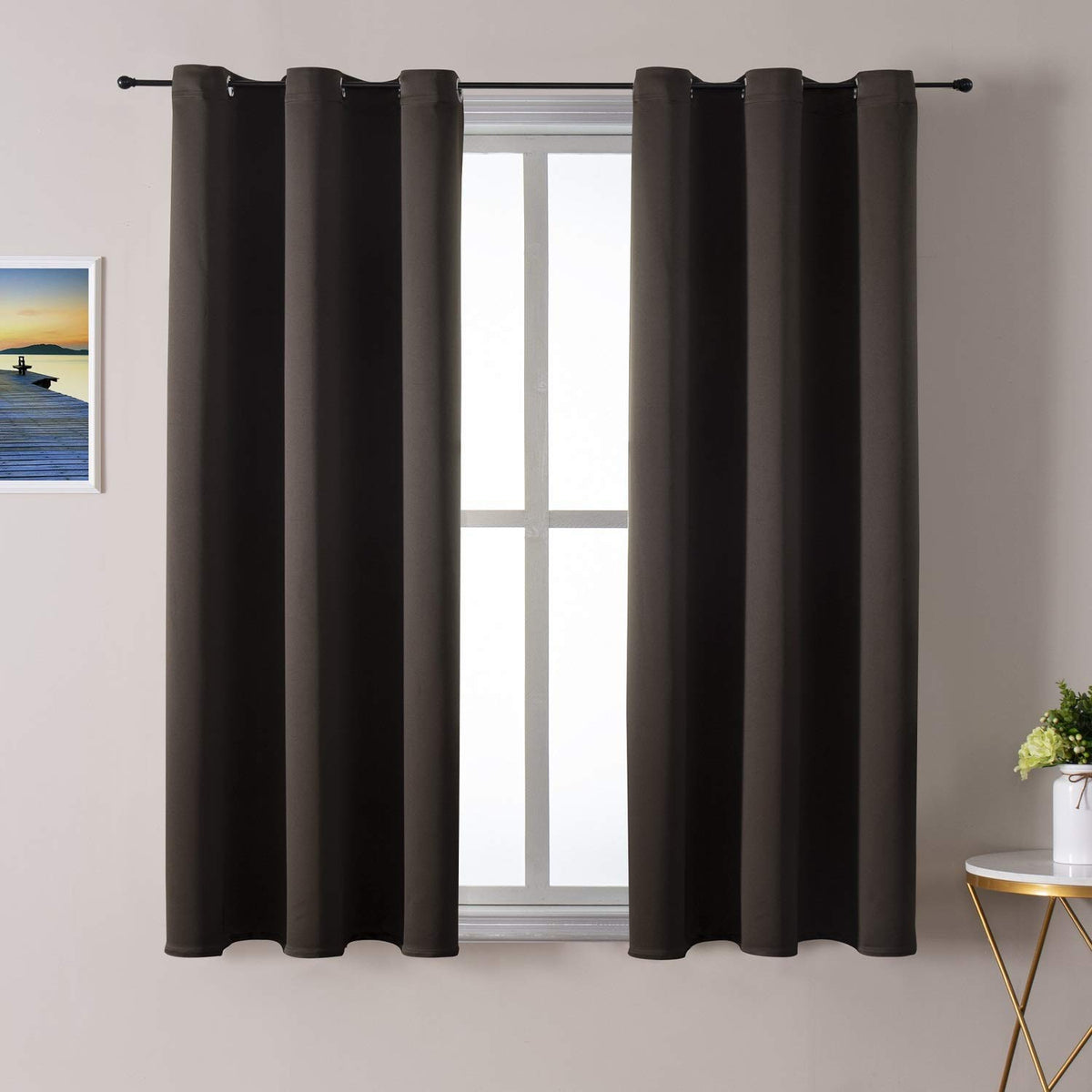 ChrisDowa 2-Panel Thermal Insulated Blackout Curtains
