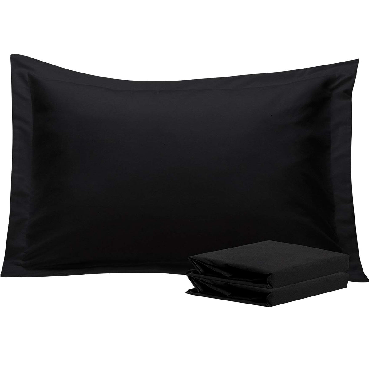 NTBAY Brushed Microfiber Pillow Shams, Soft and Cozy, Wrinkle, Fade, Stain Resistant 2 Pack Pillow Cases