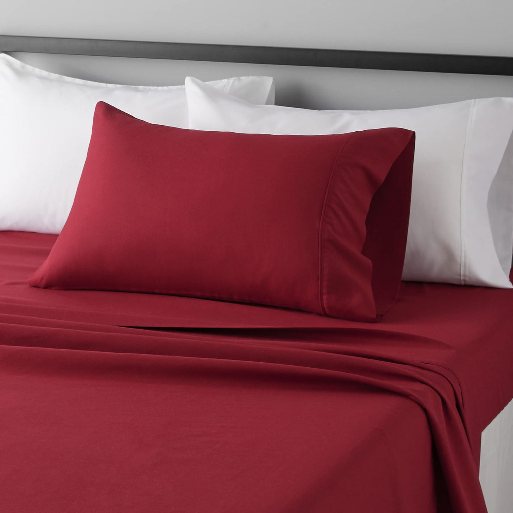 Amazon Basics Lightweight Super Soft Easy Care Microfiber 4-Piece Bed Sheet Set with 14-Inch Deep Pocket