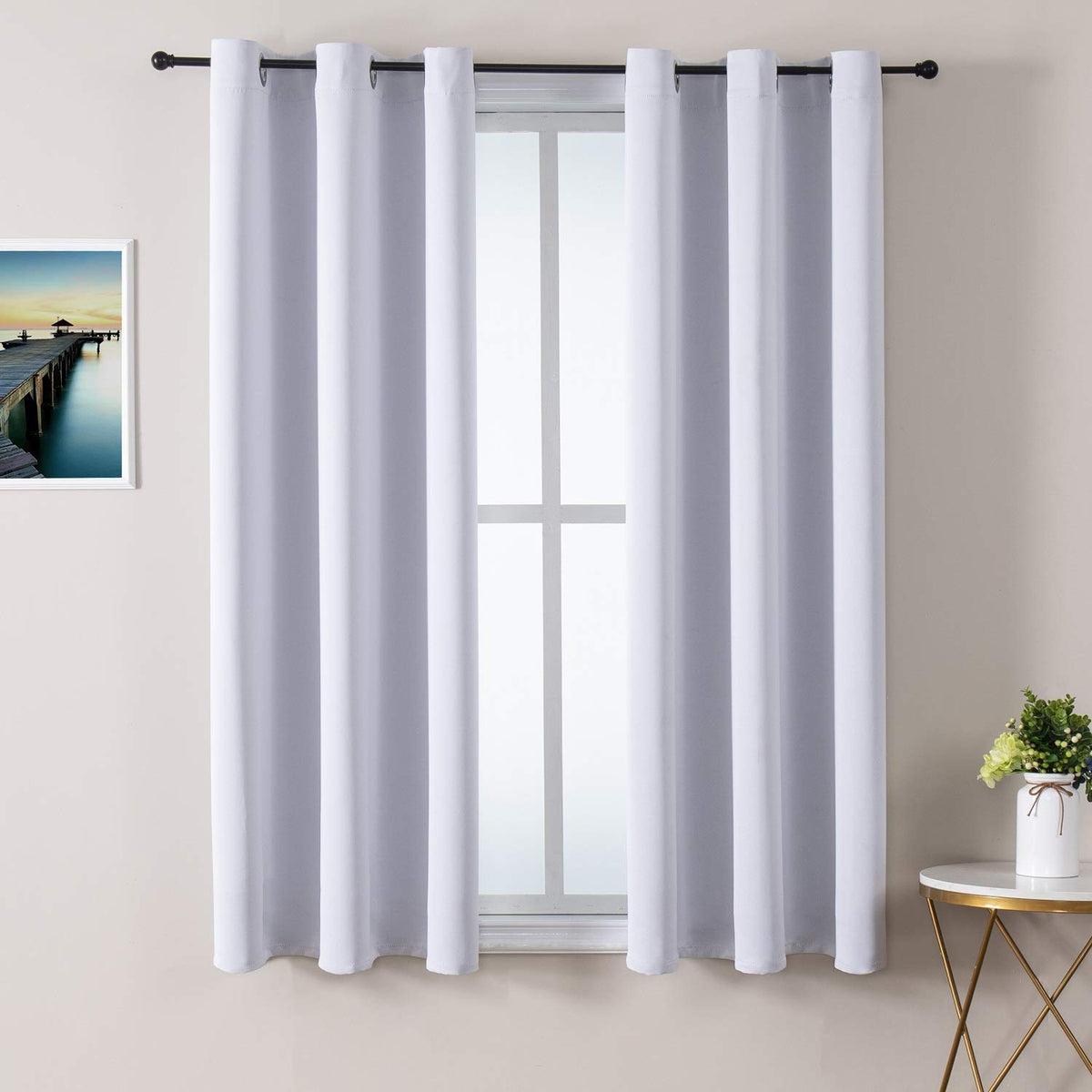 ChrisDowa 2-Panel Thermal Insulated Blackout Curtains