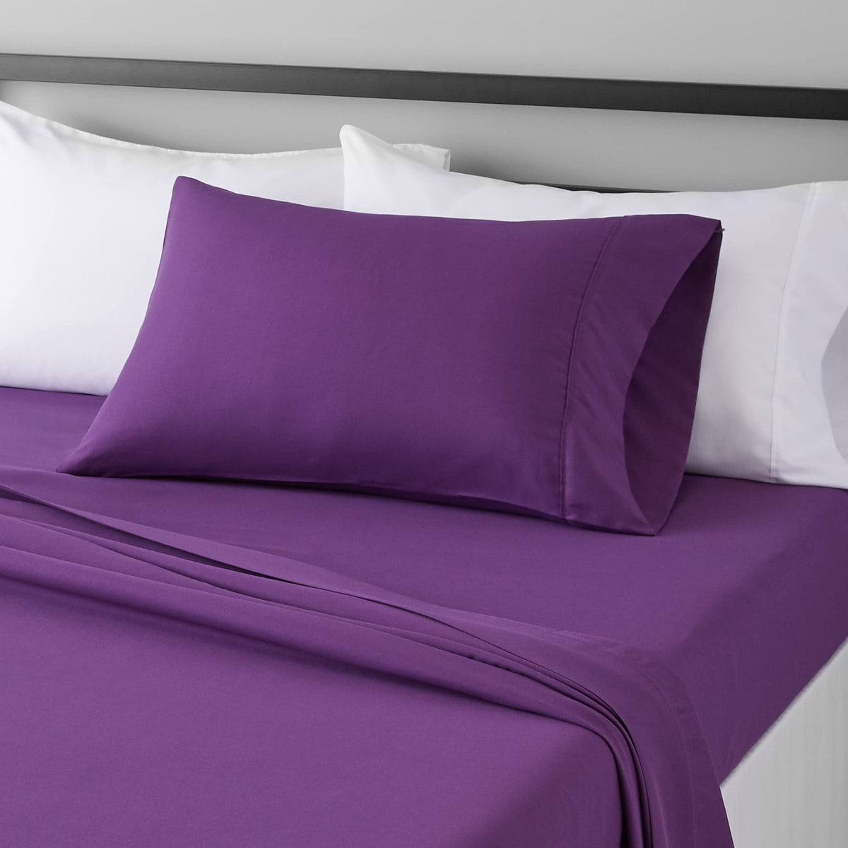Amazon Basics Lightweight Super Soft Easy Care Microfiber 4-Piece Bed Sheet Set with 14-Inch Deep Pocket