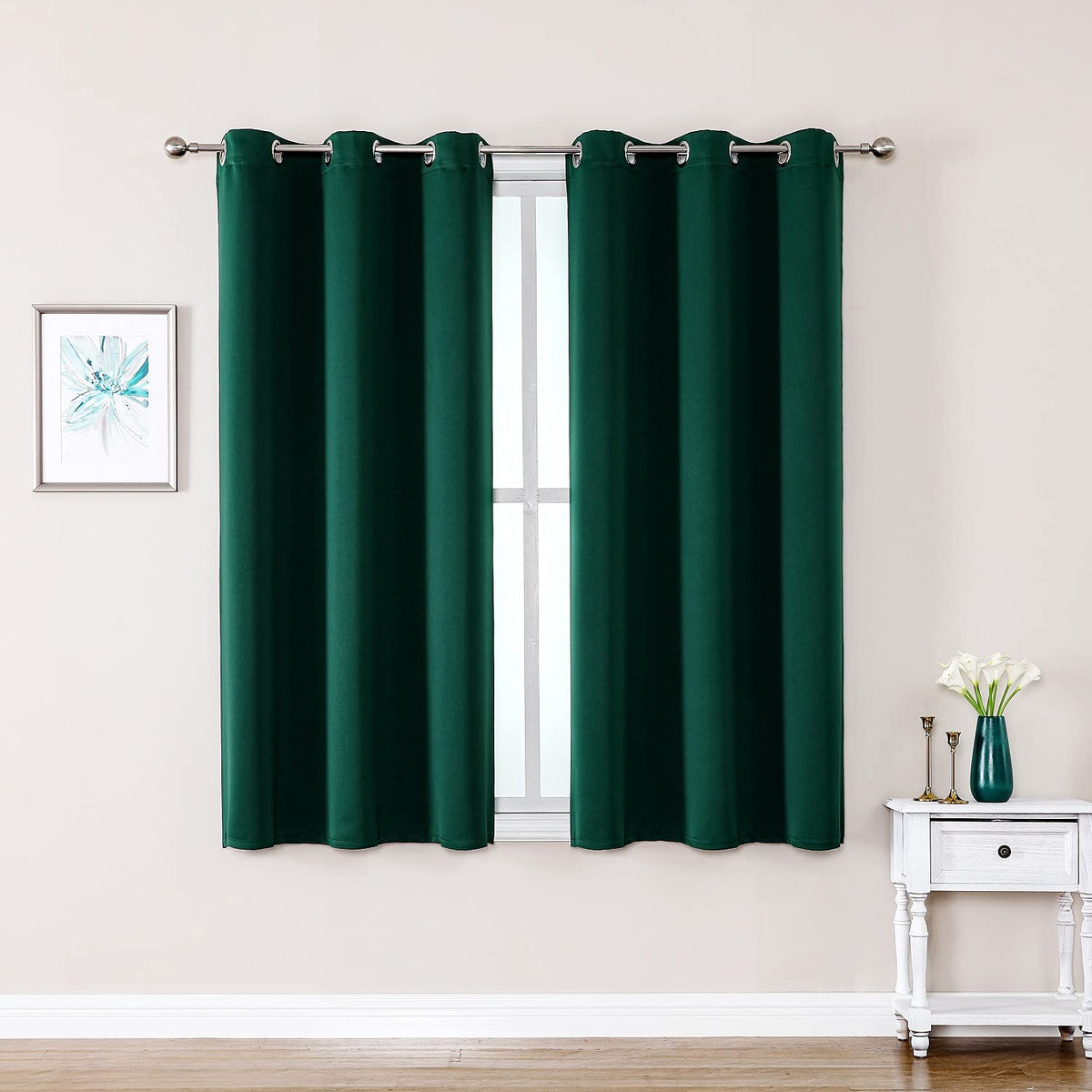 ChrisDowa 2-Panel Thermal Insulated Blackout Curtains