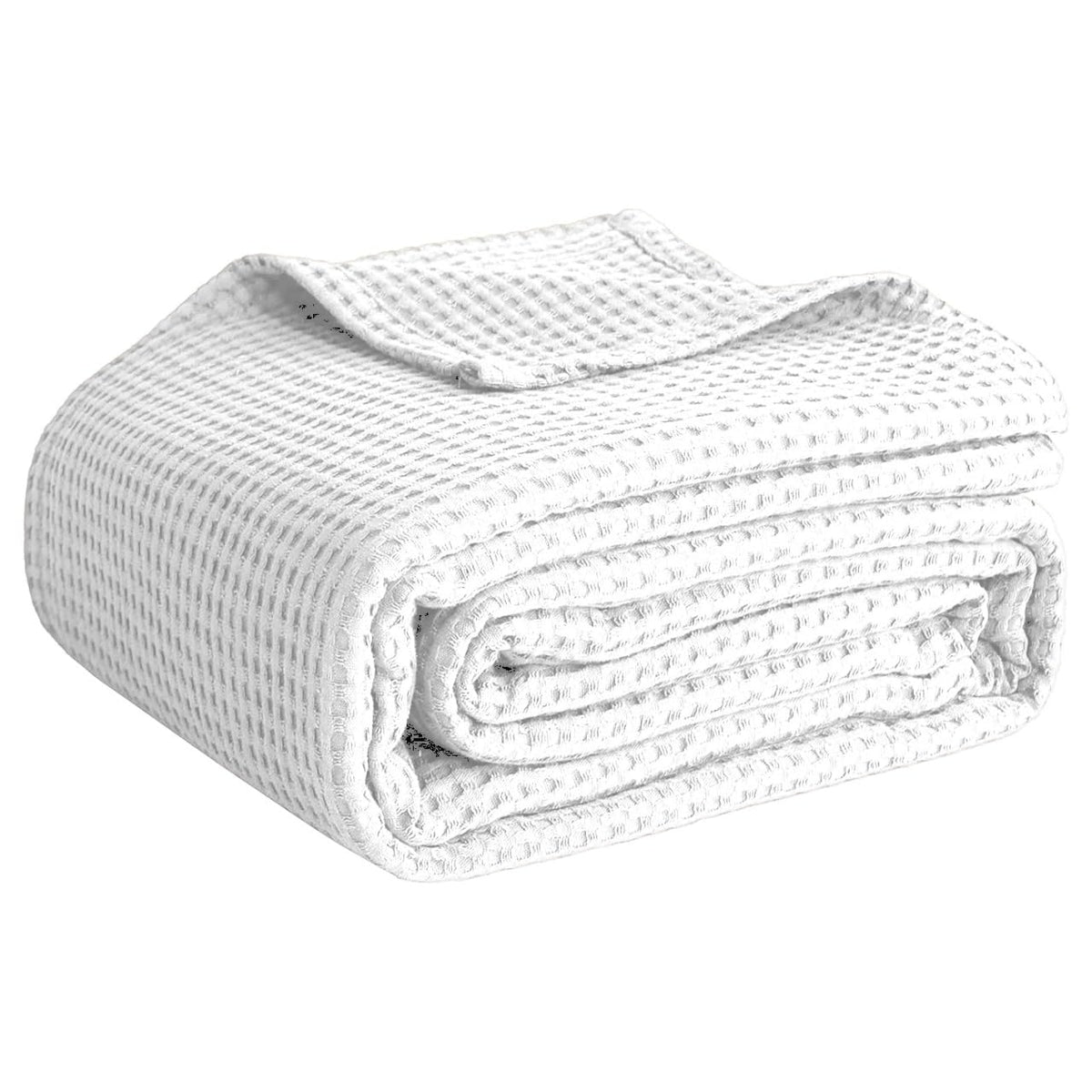 100% Cotton Waffle-Weave Lightweight Summer Bed Blanket