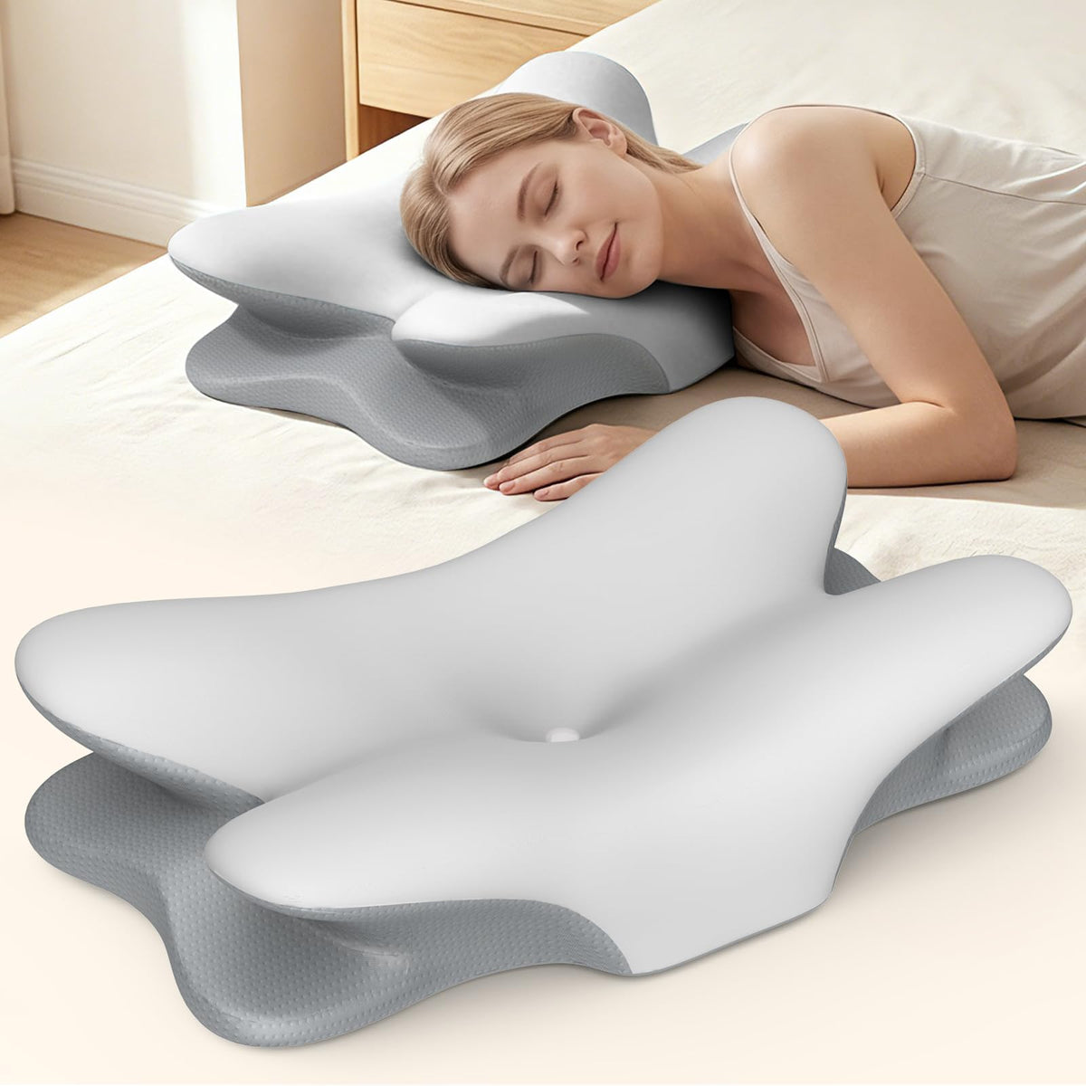 Ergonomic Memory Foam Cervical Neck Support Pillow