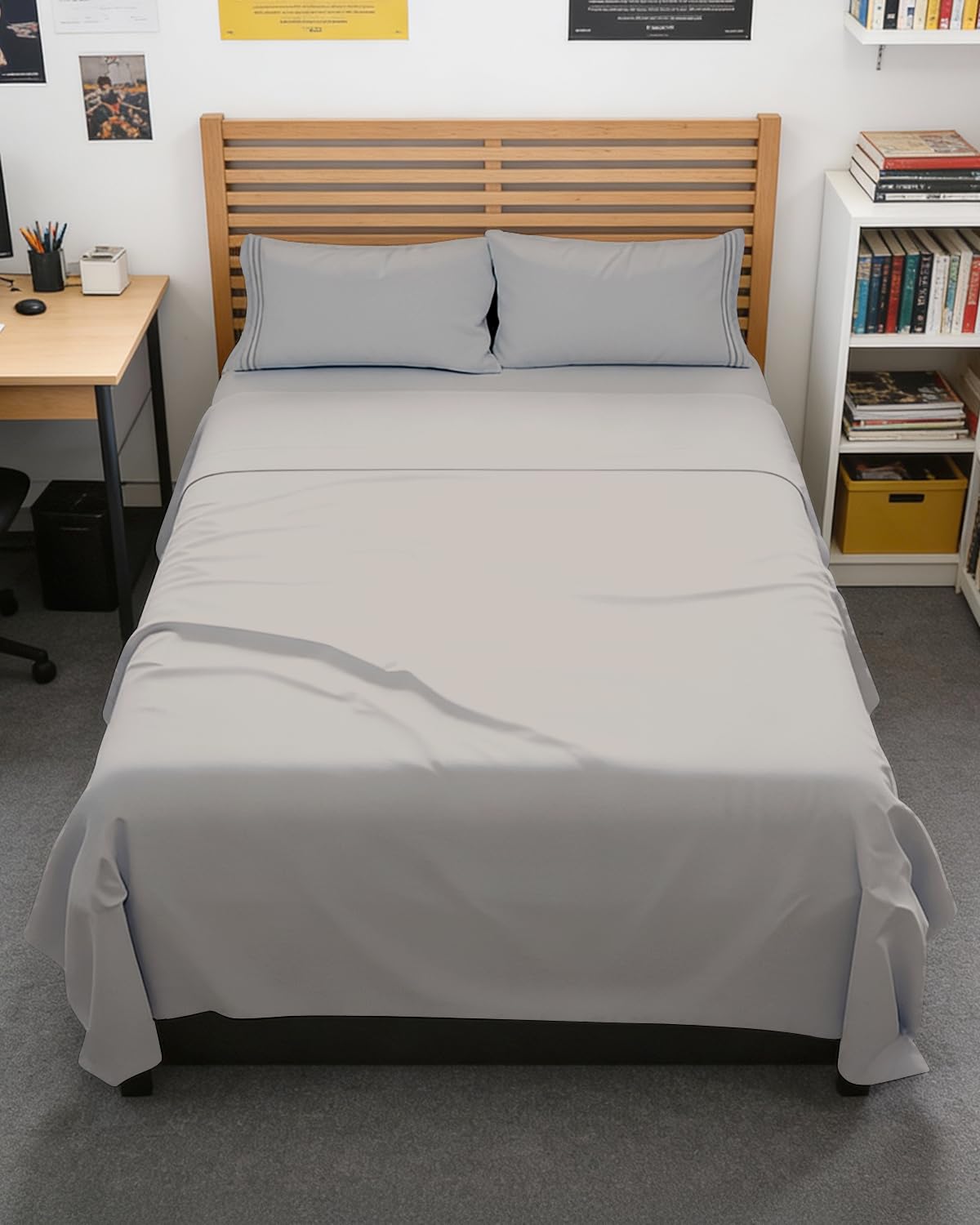 CGK Unlimited 4 Piece Sheet Set - Ultra-Soft, Breathable & Cooling Bed Sheets Set - Hotel Luxury Bedding for Women & Men with Deep Pockets - Wrinkle & Fade Free - Oeko-Tex