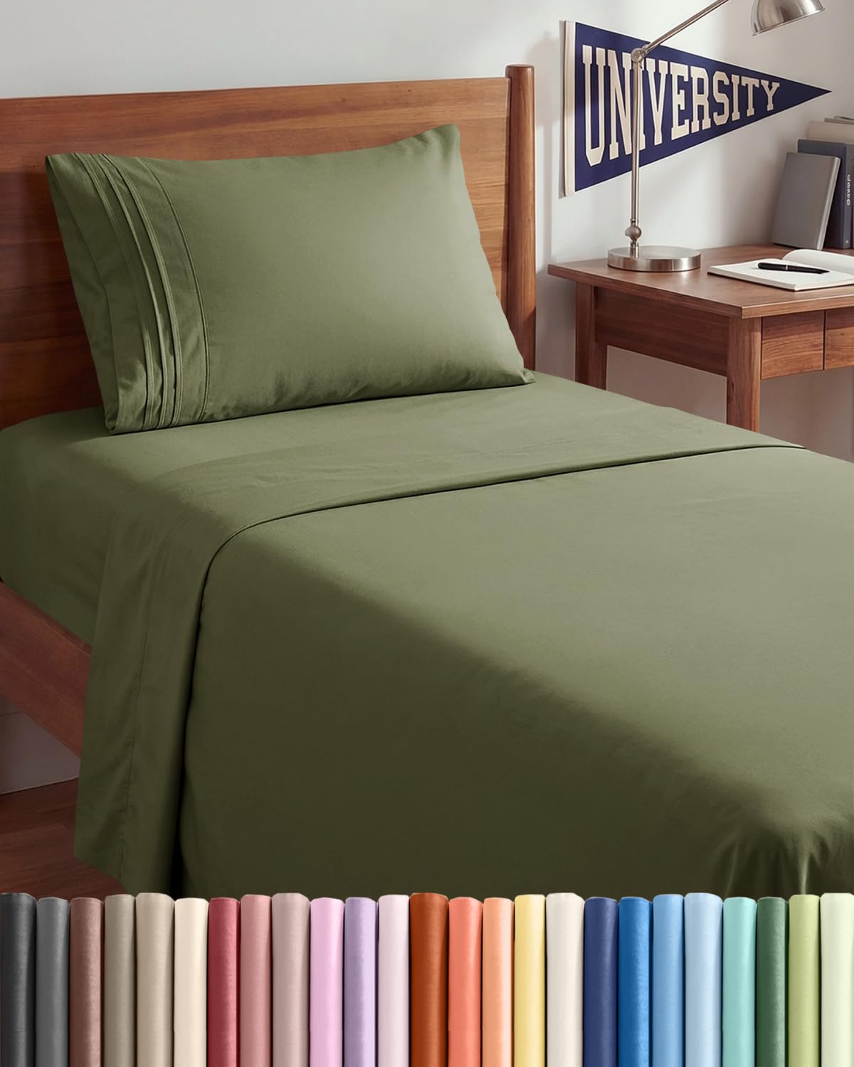 CGK Unlimited 4 Piece Sheet Set - Ultra-Soft, Breathable & Cooling Bed Sheets Set - Hotel Luxury Bedding for Women & Men with Deep Pockets - Wrinkle & Fade Free - Oeko-Tex