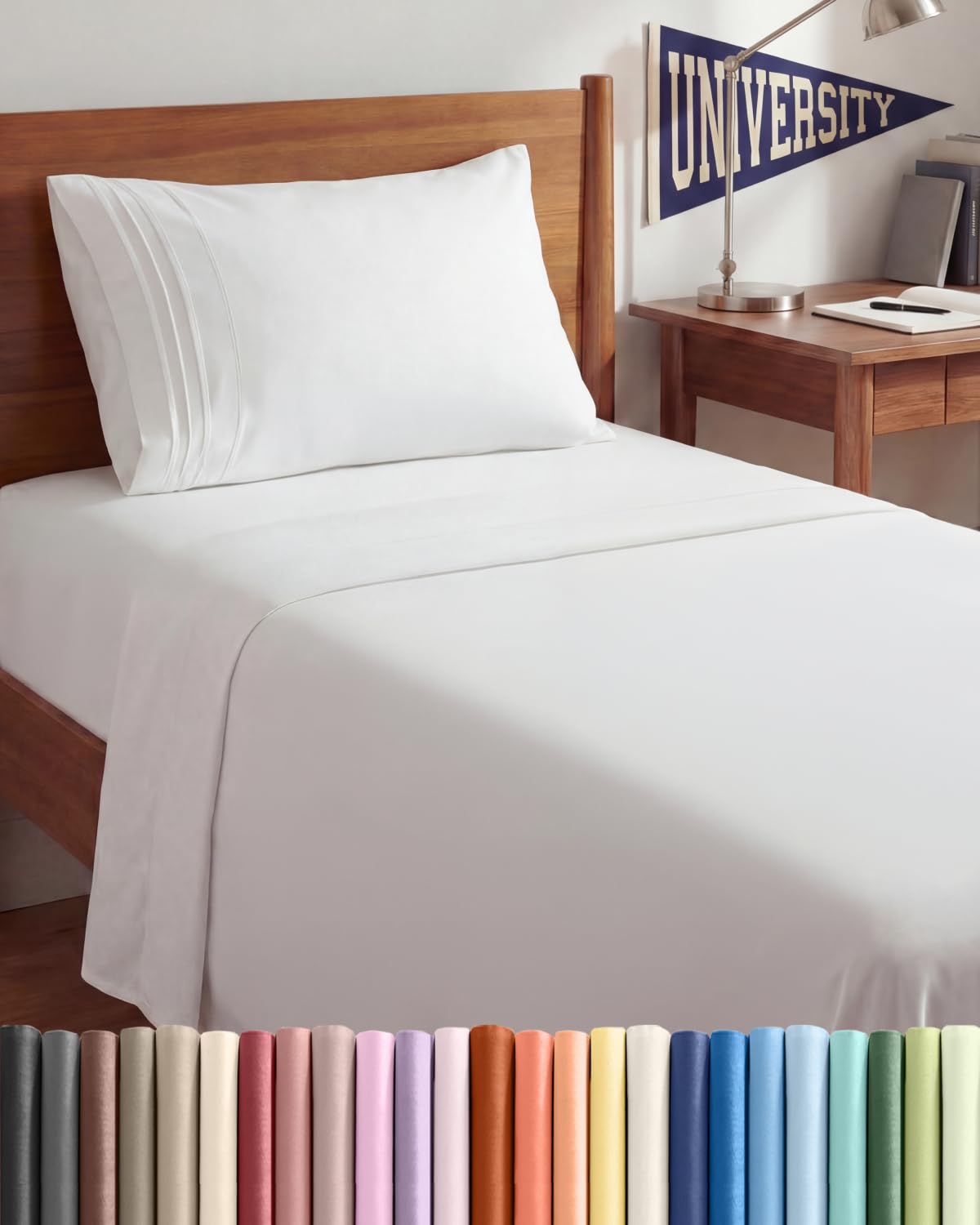 CGK Unlimited 4 Piece Sheet Set - Ultra-Soft, Breathable & Cooling Bed Sheets Set - Hotel Luxury Bedding for Women & Men with Deep Pockets - Wrinkle & Fade Free - Oeko-Tex