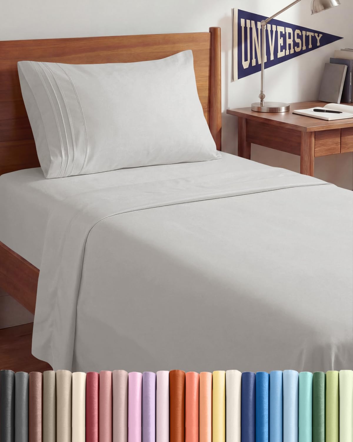 CGK Unlimited 4 Piece Sheet Set - Ultra-Soft, Breathable & Cooling Bed Sheets Set - Hotel Luxury Bedding for Women & Men with Deep Pockets - Wrinkle & Fade Free - Oeko-Tex