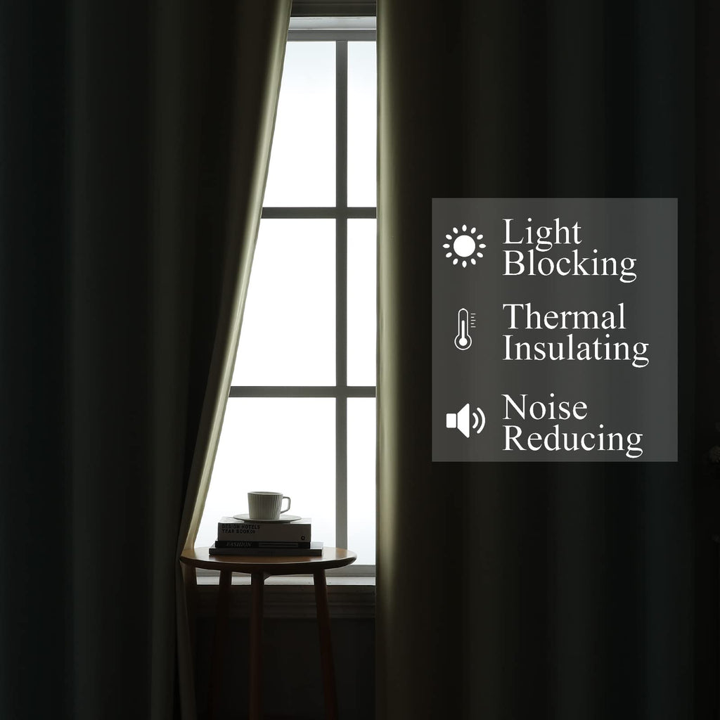 Estelar Textiler Ombre Blackout Curtains for Bedroom 2 Panels Set