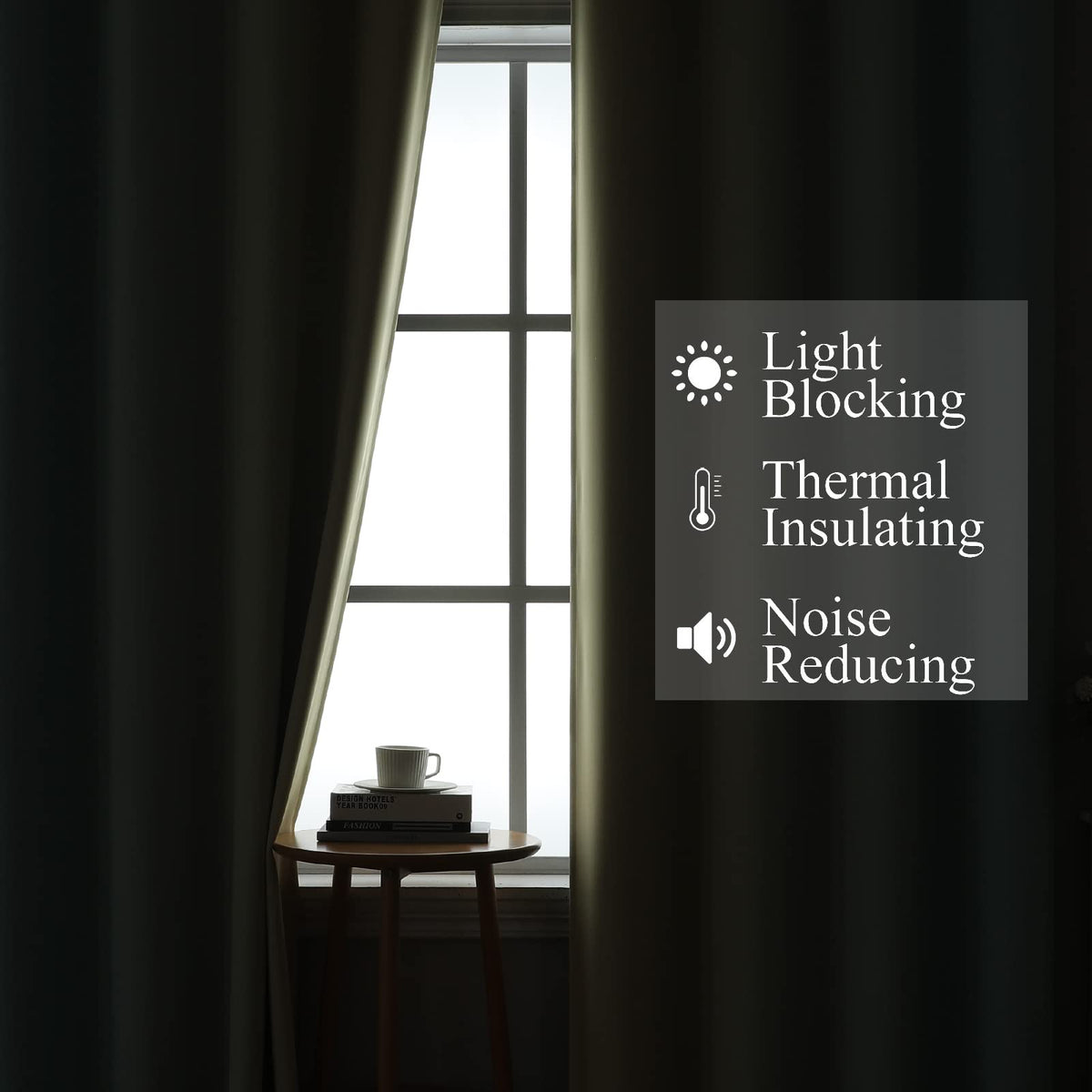 Estelar Textiler Ombre Blackout Curtains for Bedroom 2 Panels Set