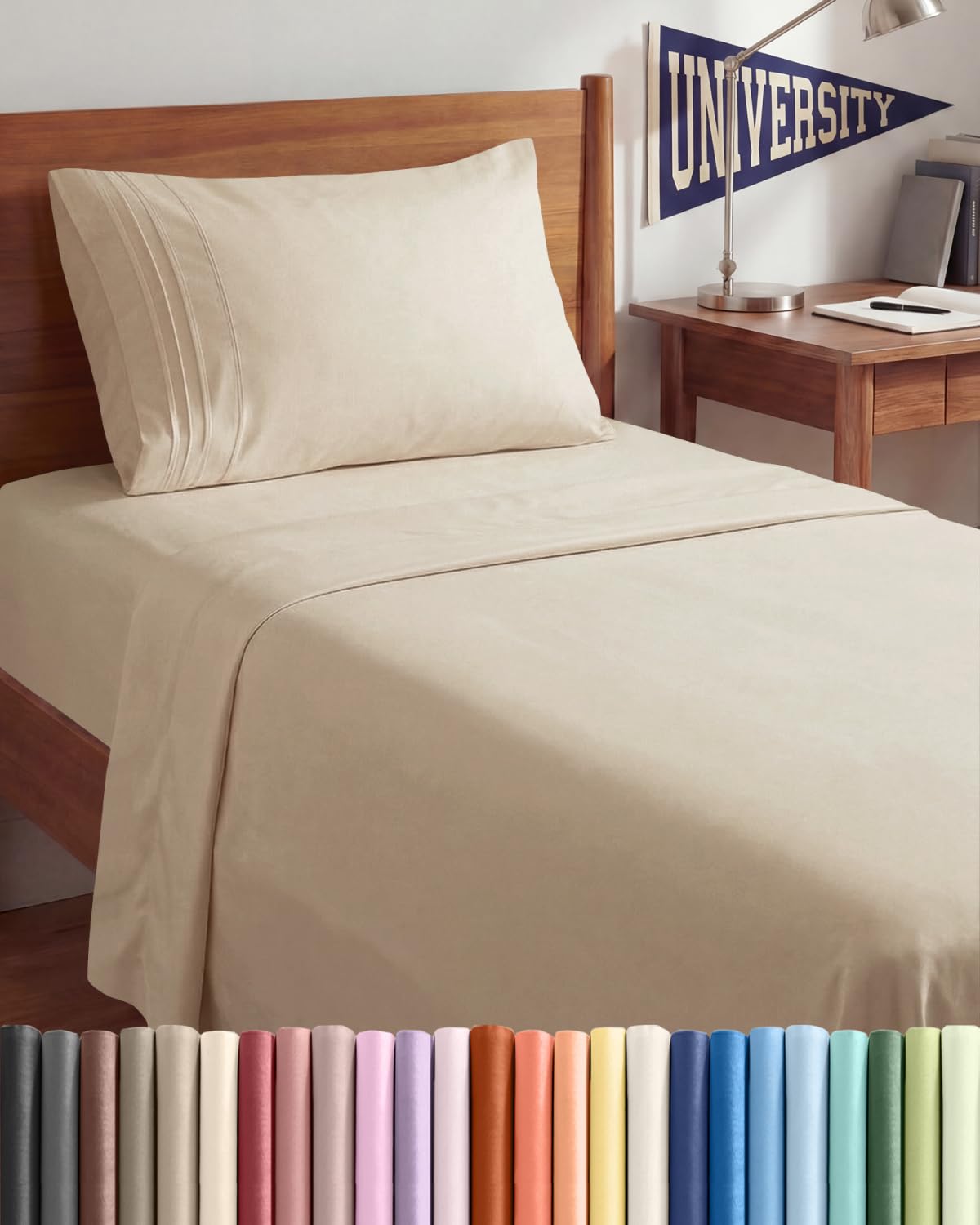 CGK Unlimited 4 Piece Sheet Set - Ultra-Soft, Breathable & Cooling Bed Sheets Set - Hotel Luxury Bedding for Women & Men with Deep Pockets - Wrinkle & Fade Free - Oeko-Tex