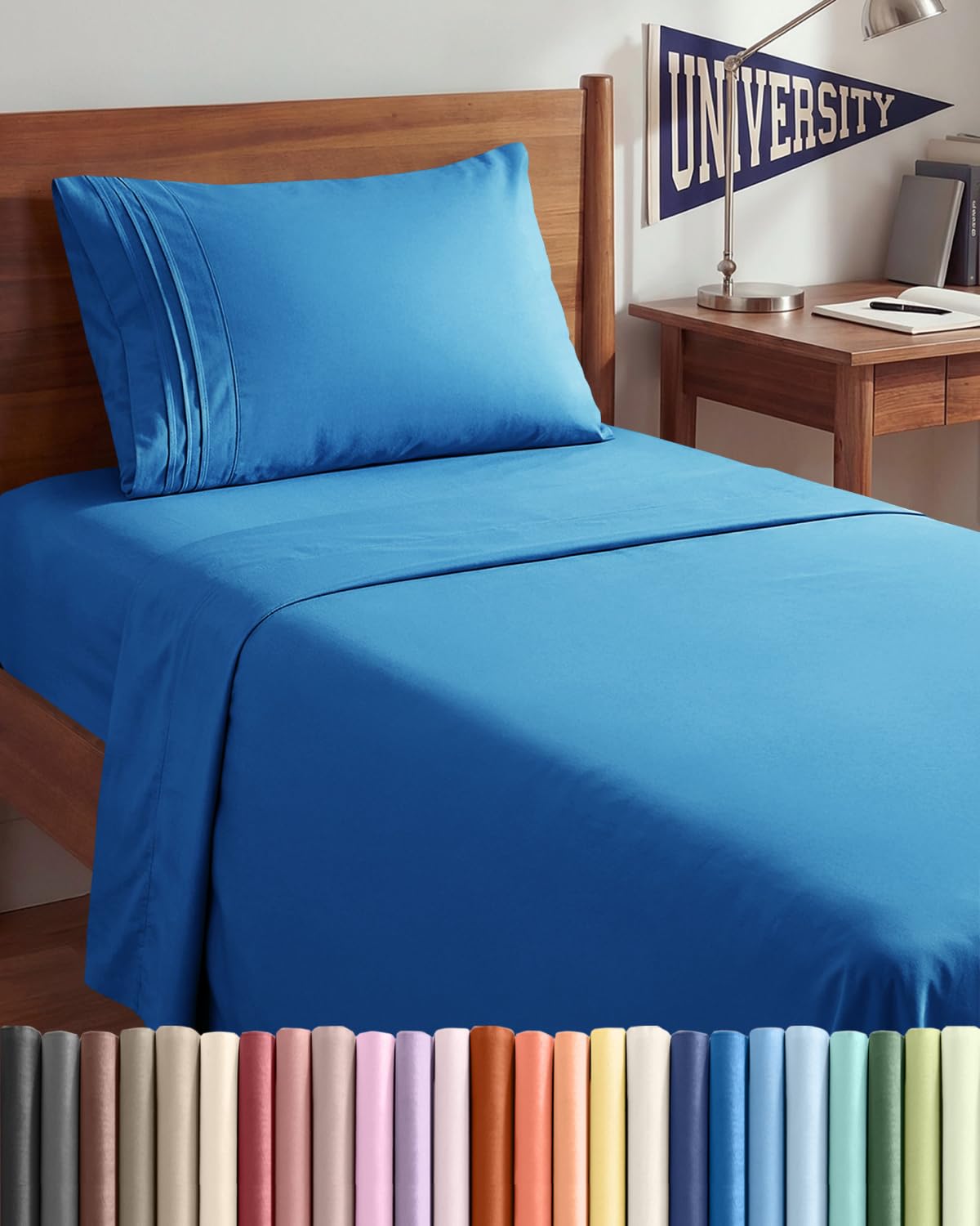CGK Unlimited 4 Piece Sheet Set - Ultra-Soft, Breathable & Cooling Bed Sheets Set - Hotel Luxury Bedding for Women & Men with Deep Pockets - Wrinkle & Fade Free - Oeko-Tex