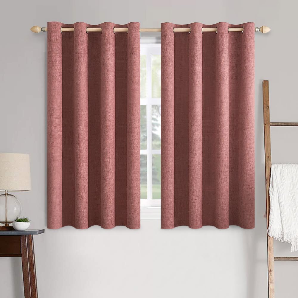 MIULEE Linen-Textured Thermal Insulated Blackout Curtains