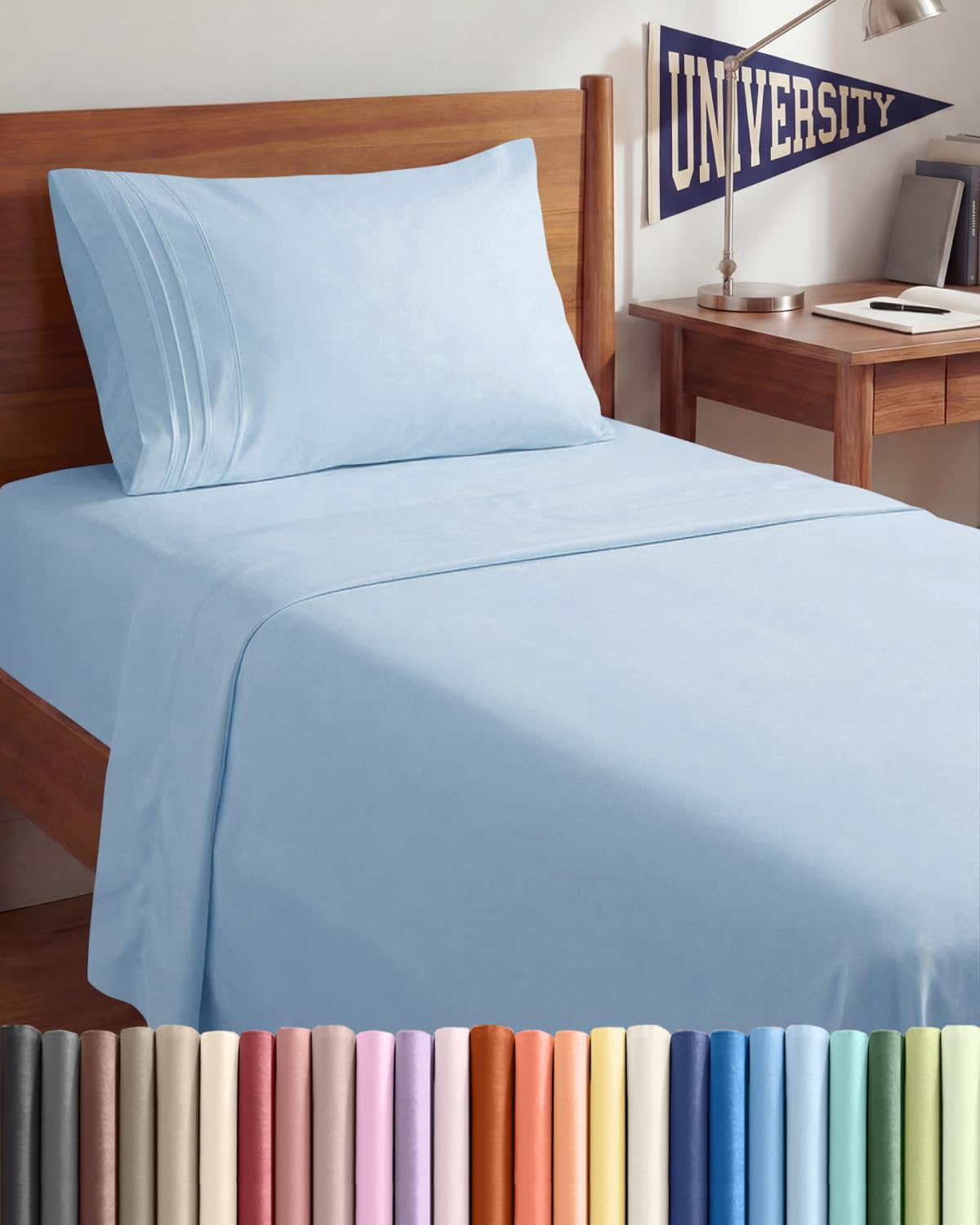 CGK Unlimited 4 Piece Sheet Set - Ultra-Soft, Breathable & Cooling Bed Sheets Set - Hotel Luxury Bedding for Women & Men with Deep Pockets - Wrinkle & Fade Free - Oeko-Tex