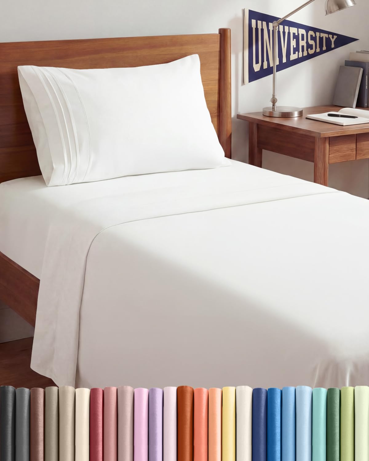 CGK Unlimited 4 Piece Sheet Set - Ultra-Soft, Breathable & Cooling Bed Sheets Set - Hotel Luxury Bedding for Women & Men with Deep Pockets - Wrinkle & Fade Free - Oeko-Tex