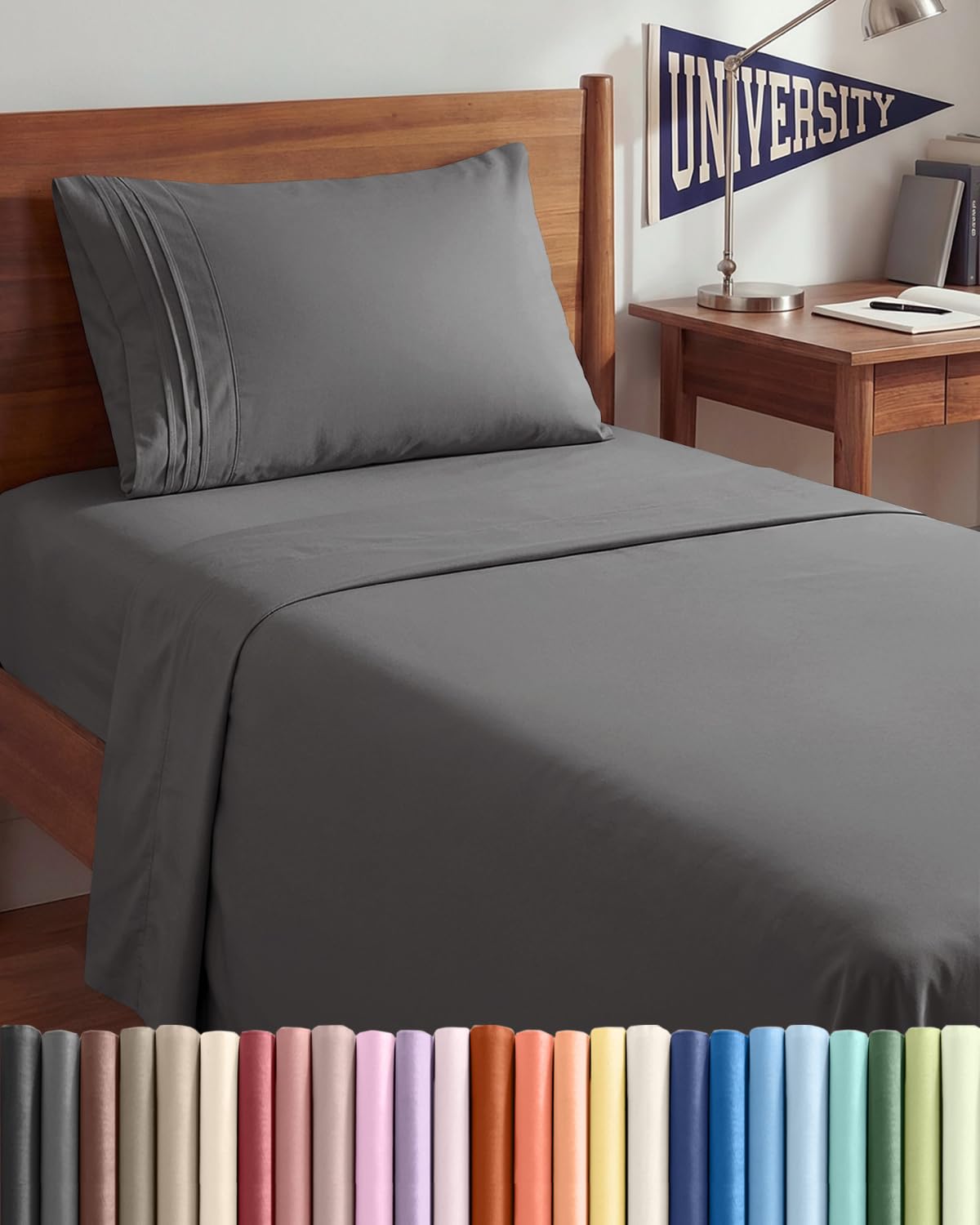 CGK Unlimited 4 Piece Sheet Set - Ultra-Soft, Breathable & Cooling Bed Sheets Set - Hotel Luxury Bedding for Women & Men with Deep Pockets - Wrinkle & Fade Free - Oeko-Tex