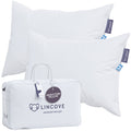 Lincove Signature 100% Natural Canadian White Down Luxury Sleeping Pillow - 800 Fill Power, 500 Thread Count Cotton Shell, Made in Canada