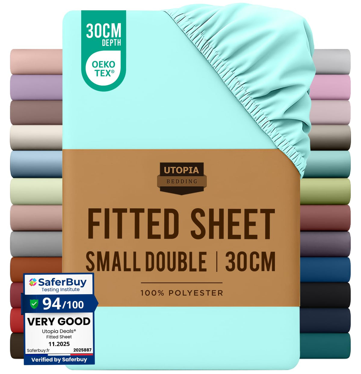 Fitted Sheet, Ultra Soft Fits Up to 16 Inch Deep Pocket