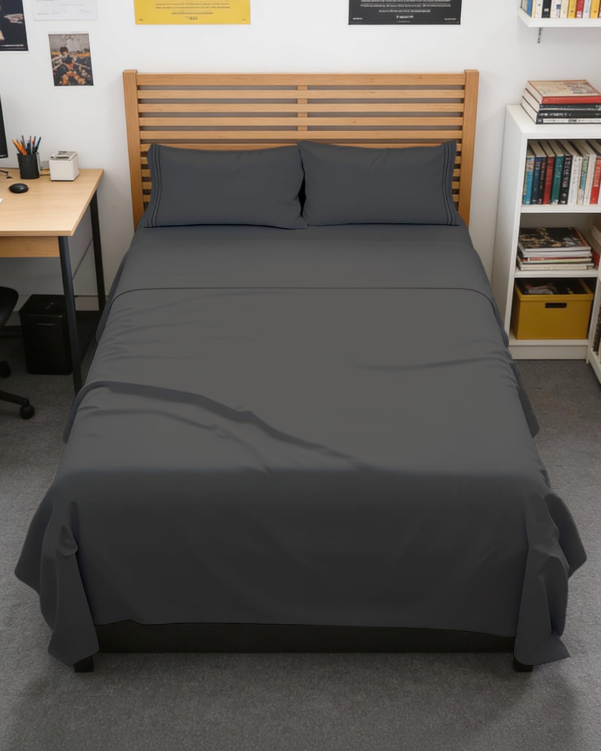 CGK Unlimited 4 Piece Sheet Set - Ultra-Soft, Breathable & Cooling Bed Sheets Set - Hotel Luxury Bedding for Women & Men with Deep Pockets - Wrinkle & Fade Free - Oeko-Tex