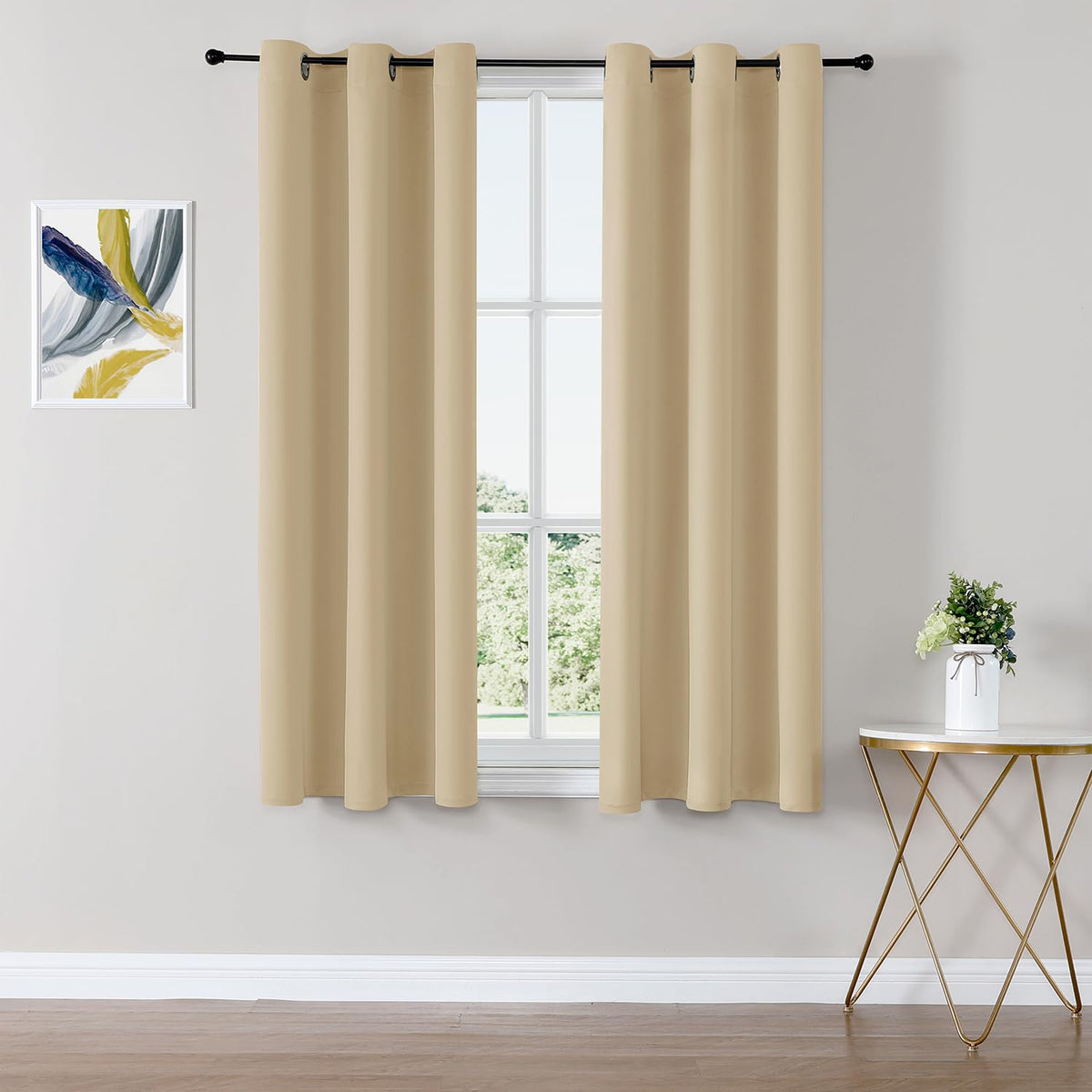 ChrisDowa 2-Panel Thermal Insulated Blackout Curtains