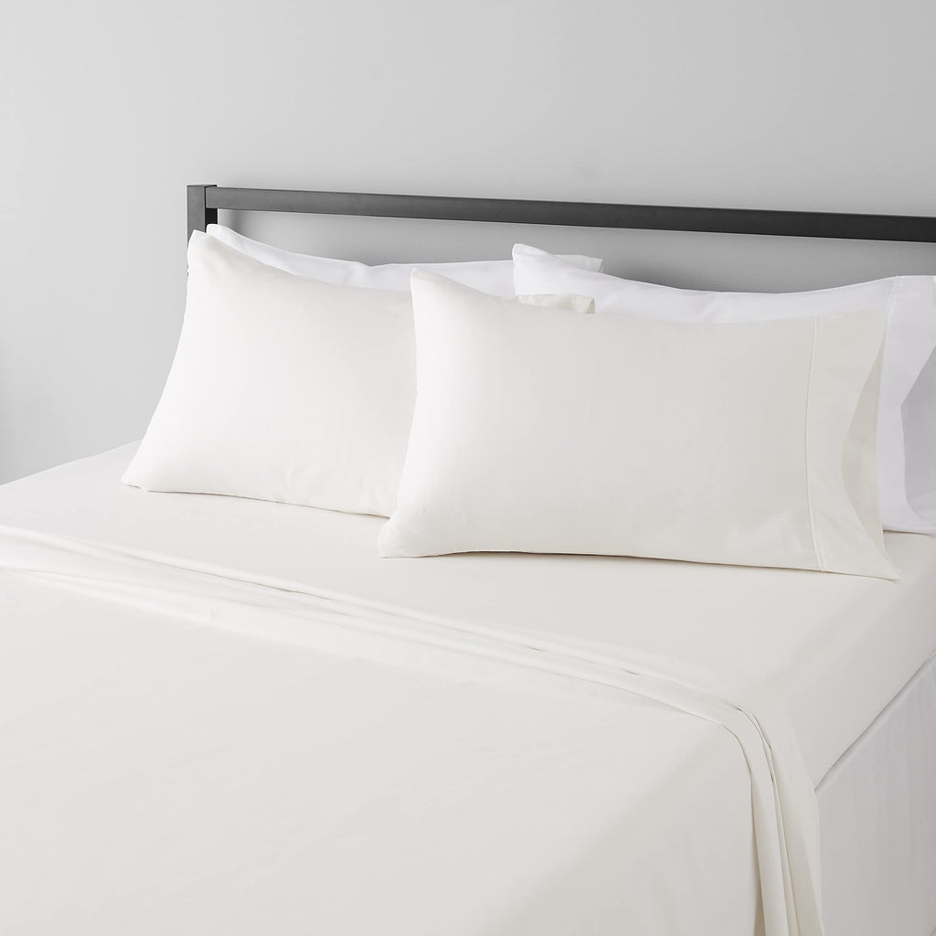 Amazon Basics Lightweight Super Soft Easy Care Microfiber 4-Piece Bed Sheet Set with 14-Inch Deep Pocket