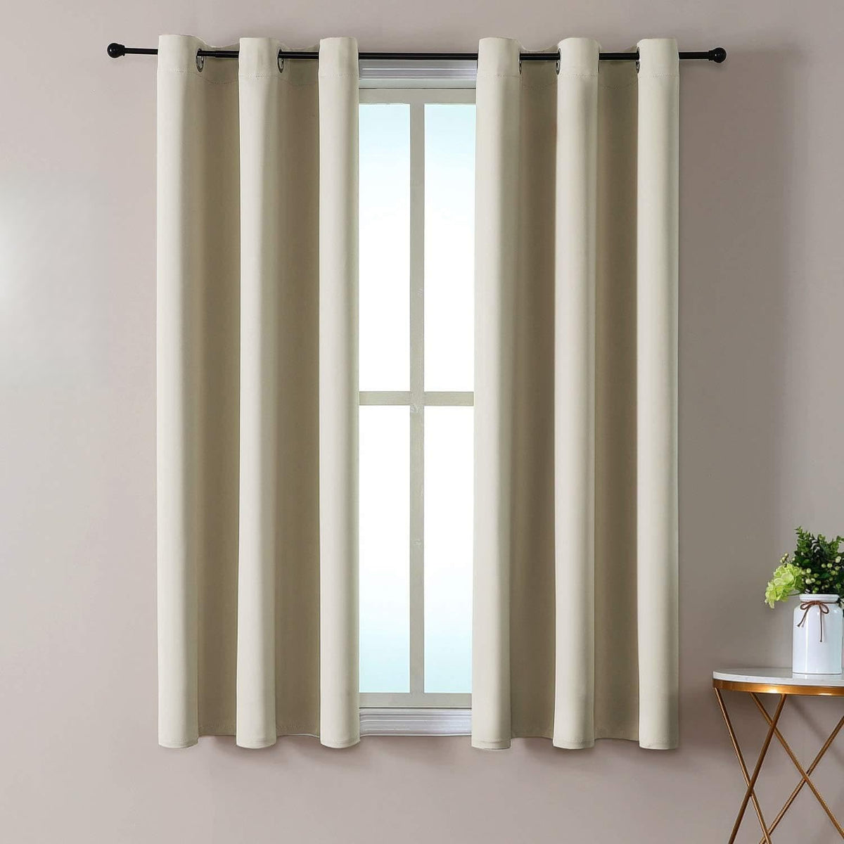 ChrisDowa 2-Panel Thermal Insulated Blackout Curtains
