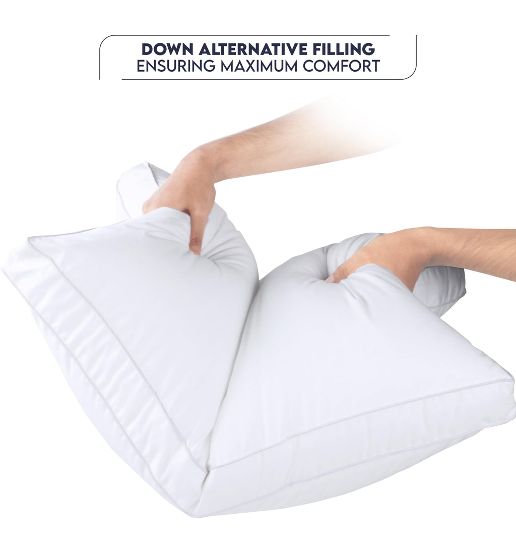 Utopia Bedding Bed Pillows for Sleeping Queen Size (White), Set of 6, Cooling Hotel Quality, Gusseted Pillow for Back, Stomach or Side Sleepers