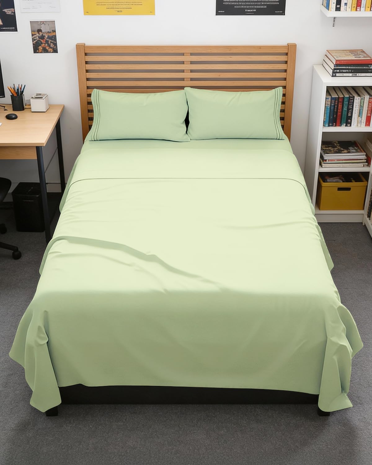 CGK Unlimited 4 Piece Sheet Set - Ultra-Soft, Breathable & Cooling Bed Sheets Set - Hotel Luxury Bedding for Women & Men with Deep Pockets - Wrinkle & Fade Free - Oeko-Tex