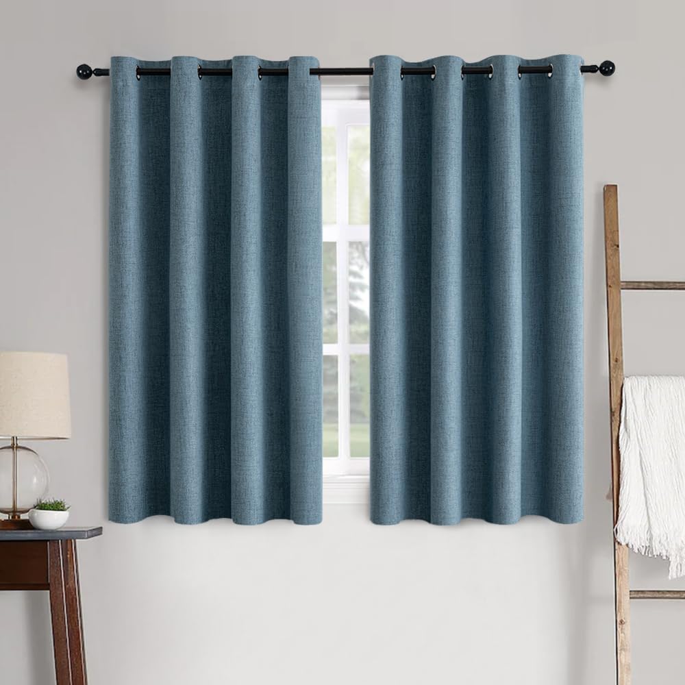 MIULEE Linen-Textured Thermal Insulated Blackout Curtains