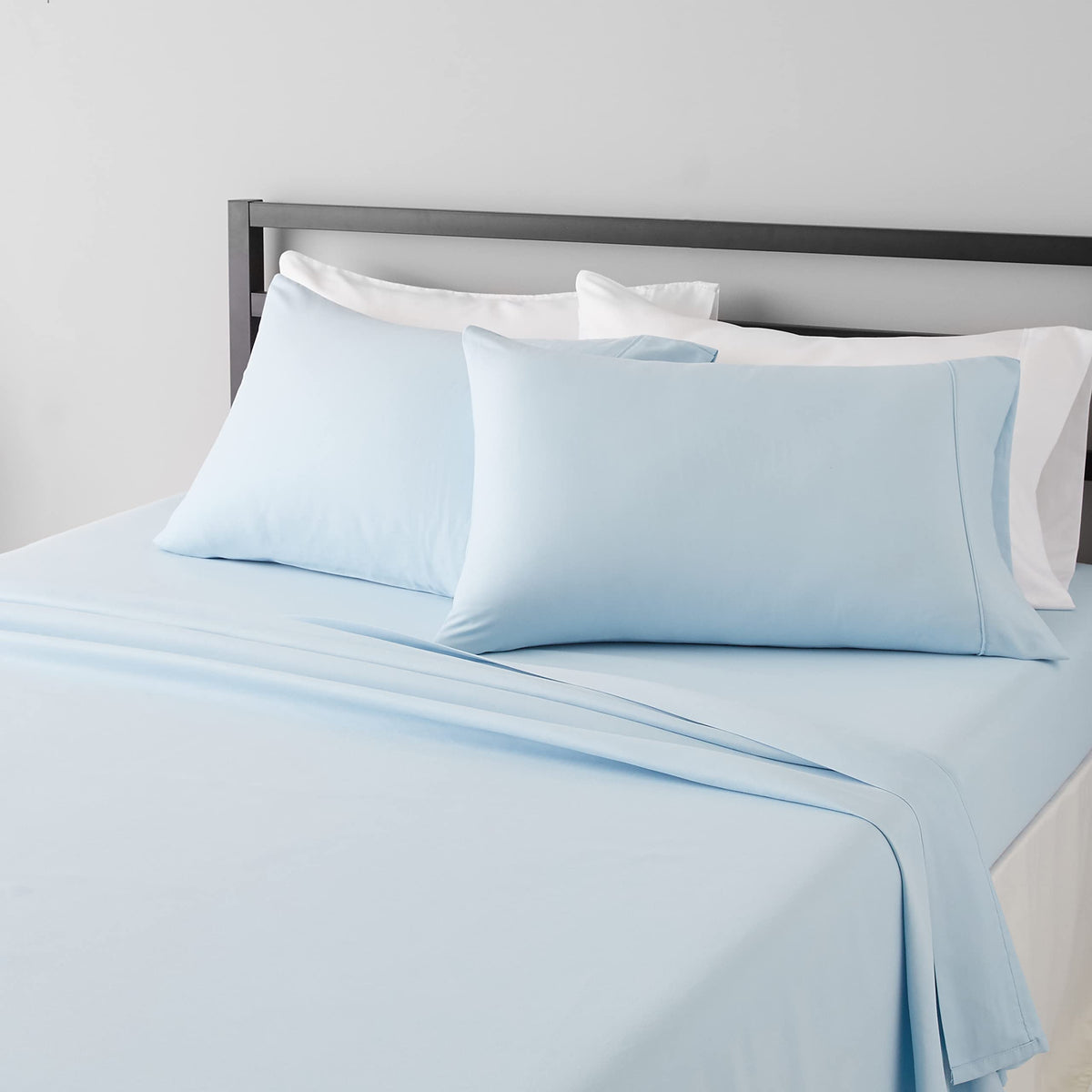 Amazon Basics Lightweight Super Soft Easy Care Microfiber 4-Piece Bed Sheet Set with 14-Inch Deep Pocket