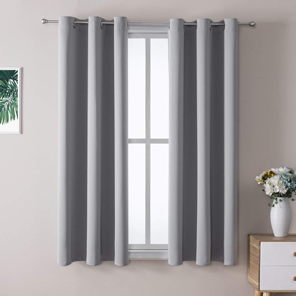 ChrisDowa 2-Panel Thermal Insulated Blackout Curtains