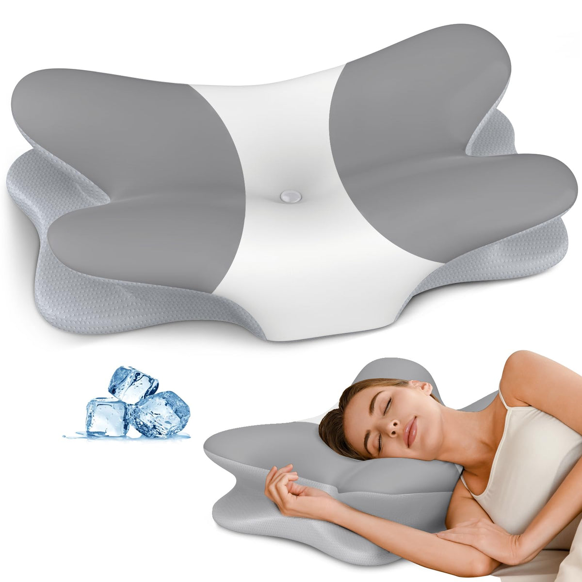 Ergonomic Memory Foam Cervical Neck Support Pillow