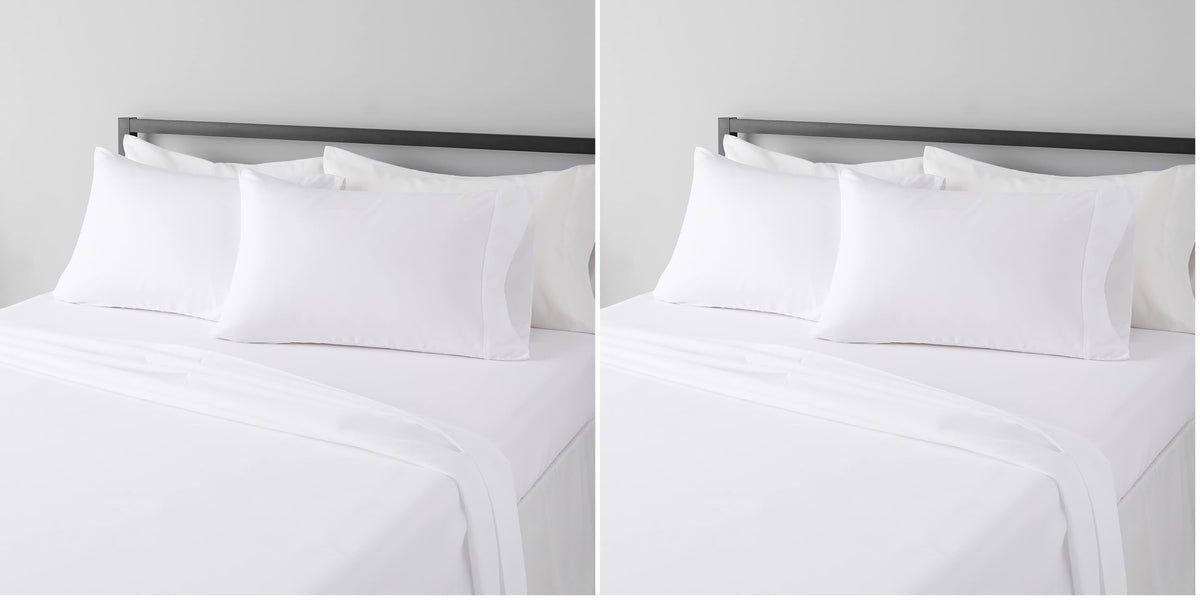 Amazon Basics Lightweight Super Soft Easy Care Microfiber 4-Piece Bed Sheet Set with 14-Inch Deep Pocket