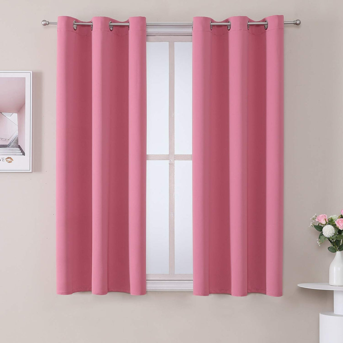ChrisDowa 2-Panel Thermal Insulated Blackout Curtains