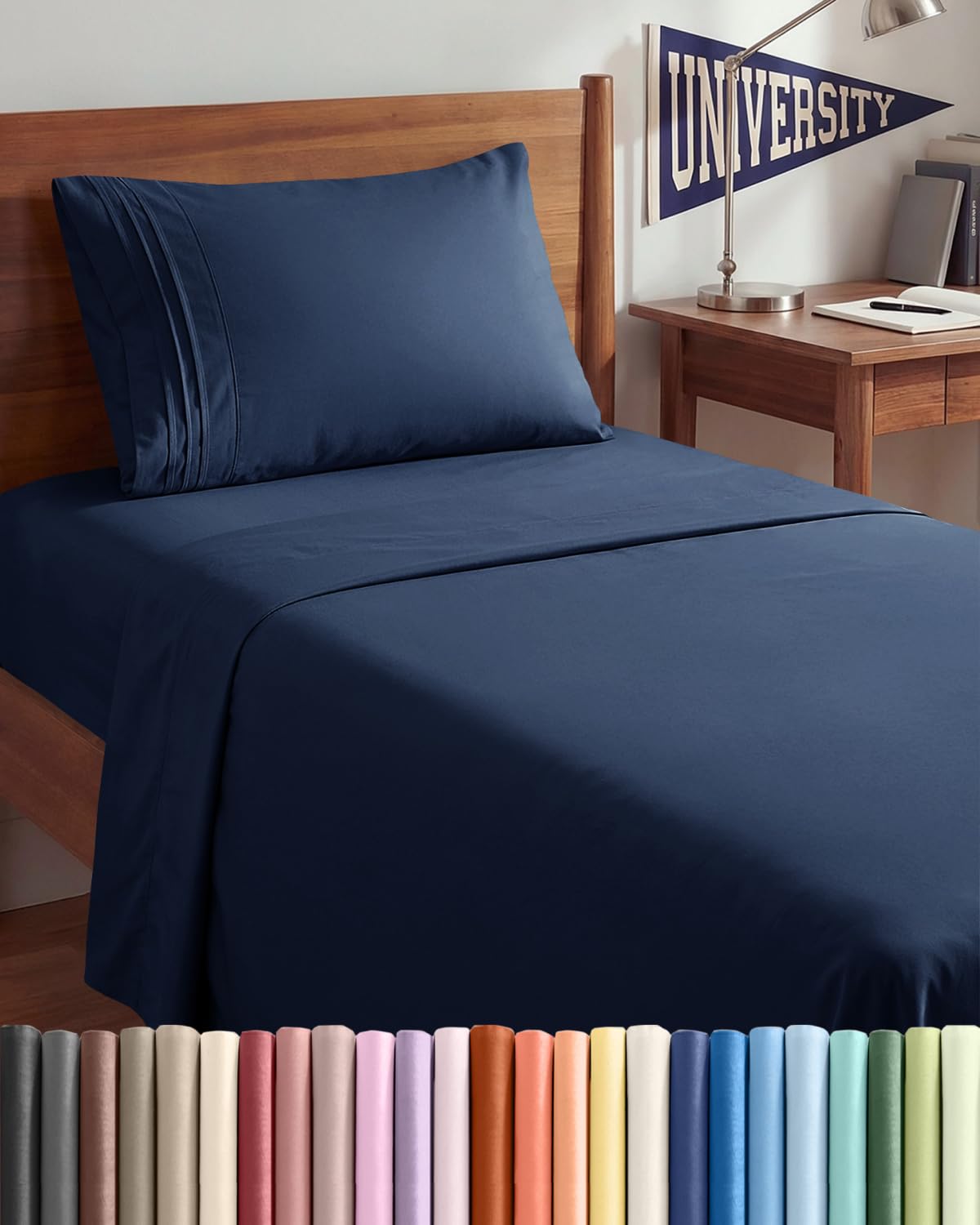 CGK Unlimited 4 Piece Sheet Set - Ultra-Soft, Breathable & Cooling Bed Sheets Set - Hotel Luxury Bedding for Women & Men with Deep Pockets - Wrinkle & Fade Free - Oeko-Tex