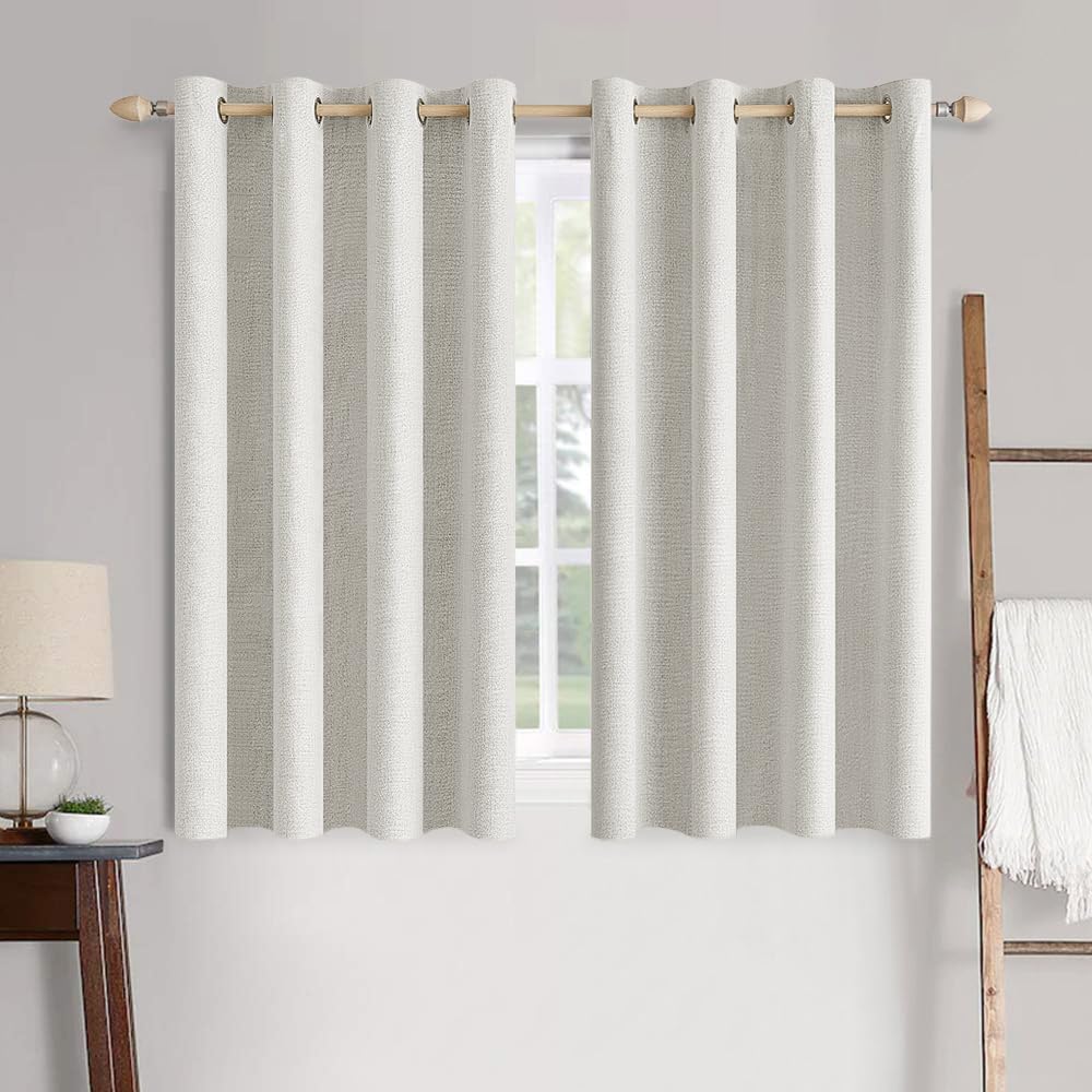 MIULEE Linen-Textured Thermal Insulated Blackout Curtains