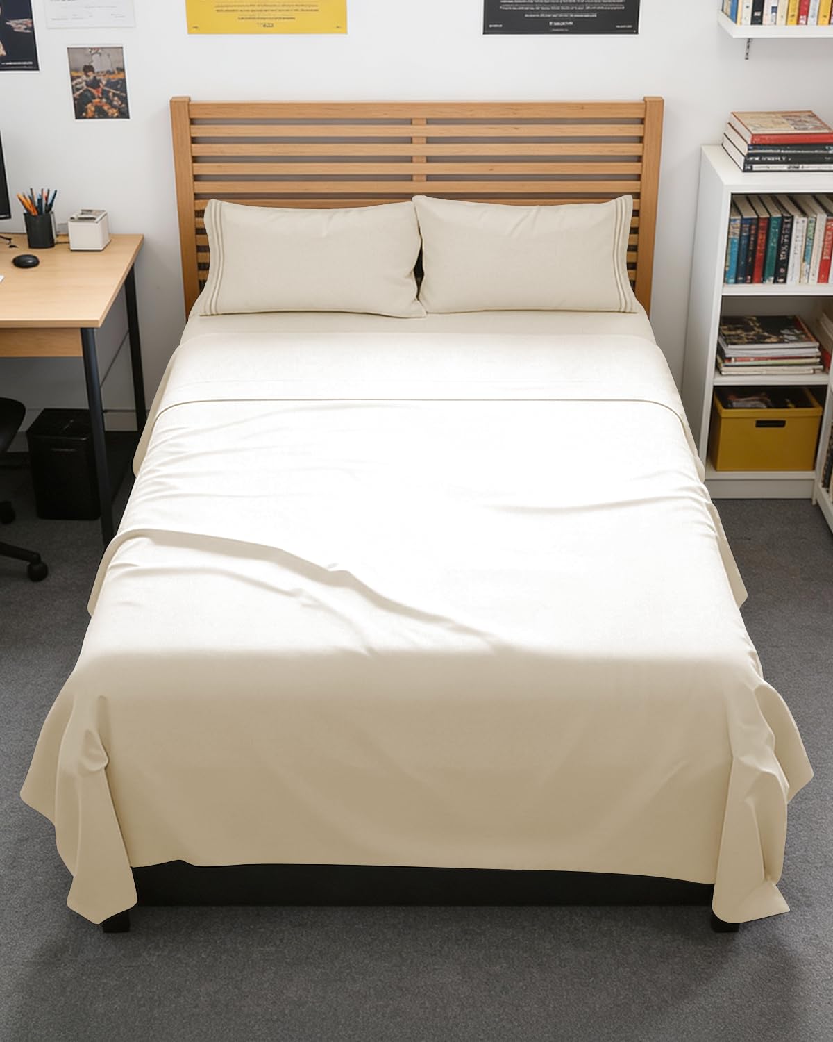 CGK Unlimited 4 Piece Sheet Set - Ultra-Soft, Breathable & Cooling Bed Sheets Set - Hotel Luxury Bedding for Women & Men with Deep Pockets - Wrinkle & Fade Free - Oeko-Tex