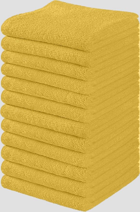 Towel and Linen Mart 100% Cotton White 6 Pack Bath Towel Set, Quick Dry, Super Absorbent, Light Weight, Soft Feel for Hotel, Spa and Bathroom (27 X 54)